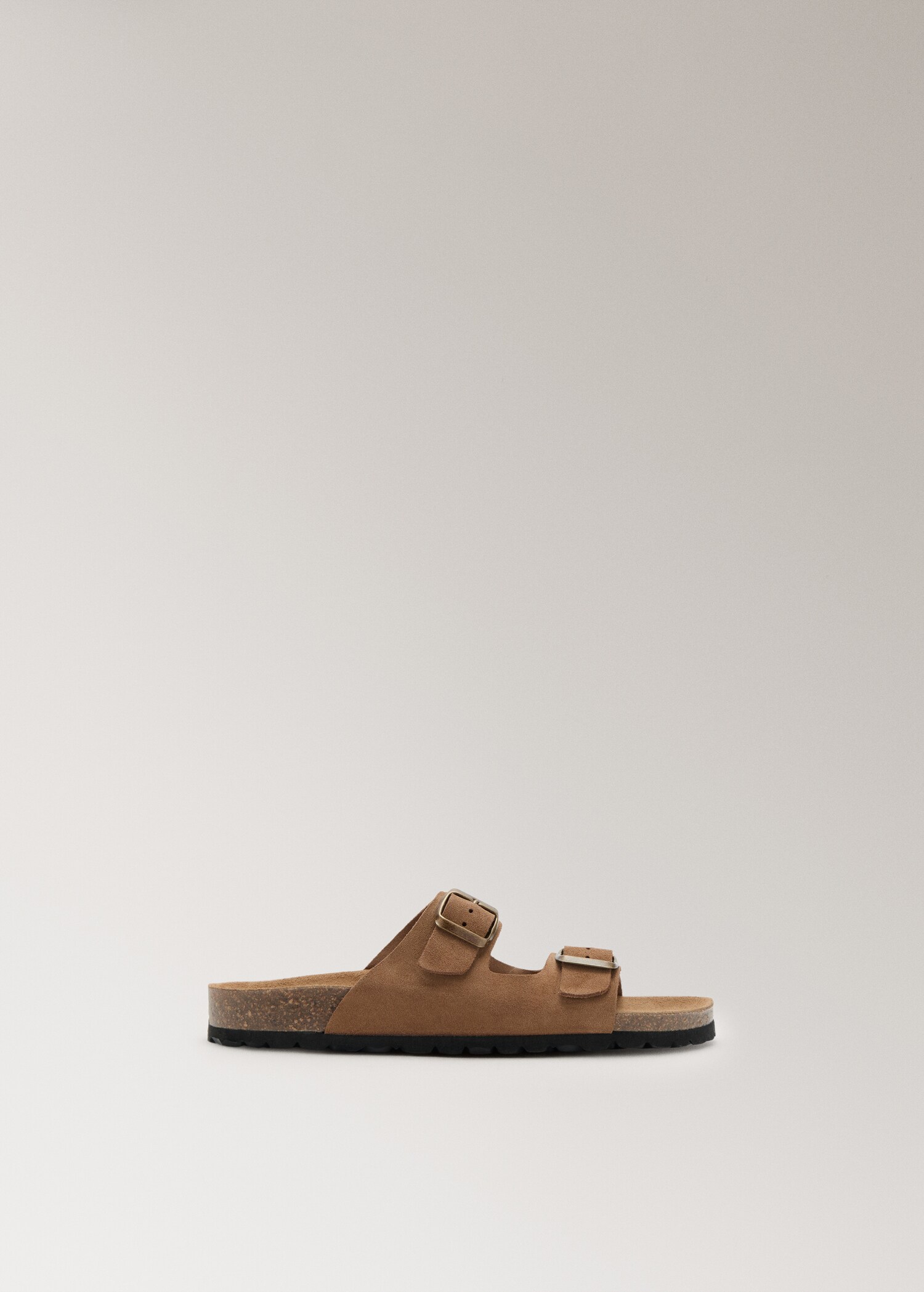 Double buckle leather sandals - Article without model