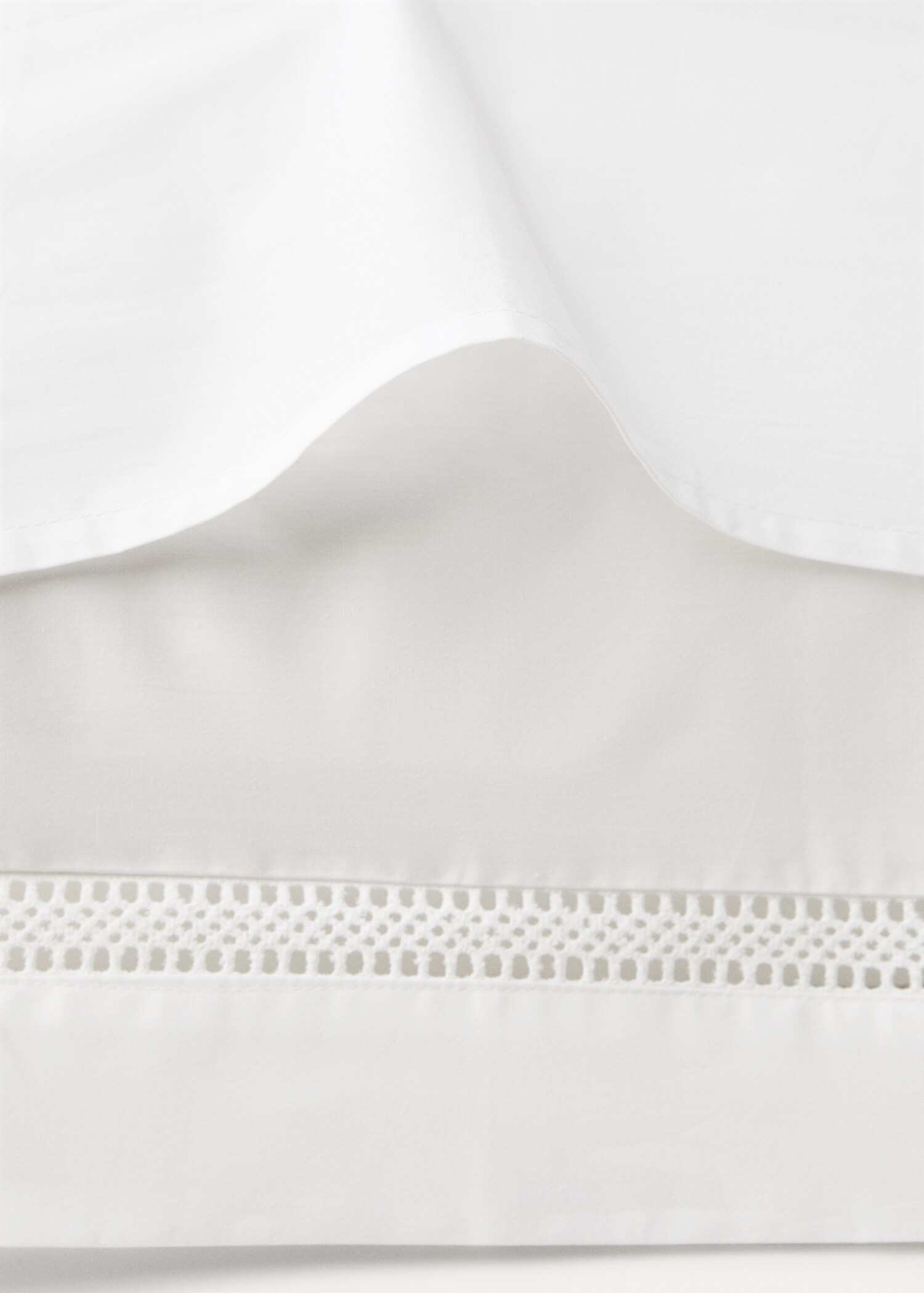 Two cotton percale pillowcases with inset 60x60 cm - Details of the article 2