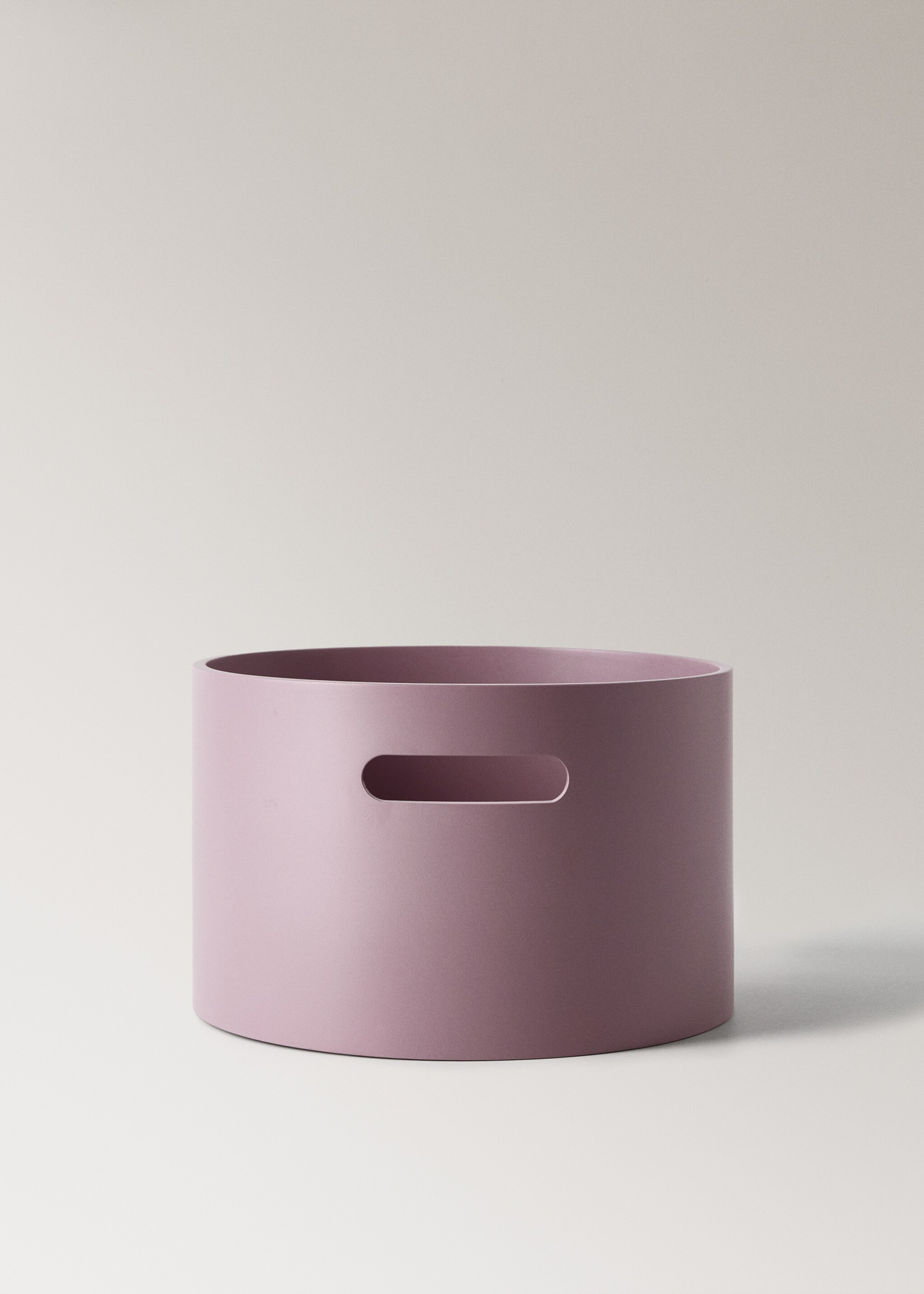 Medium wooden children's box with rectangular handle - Article without model, Pastel Pink. Ref: 27032899-00.