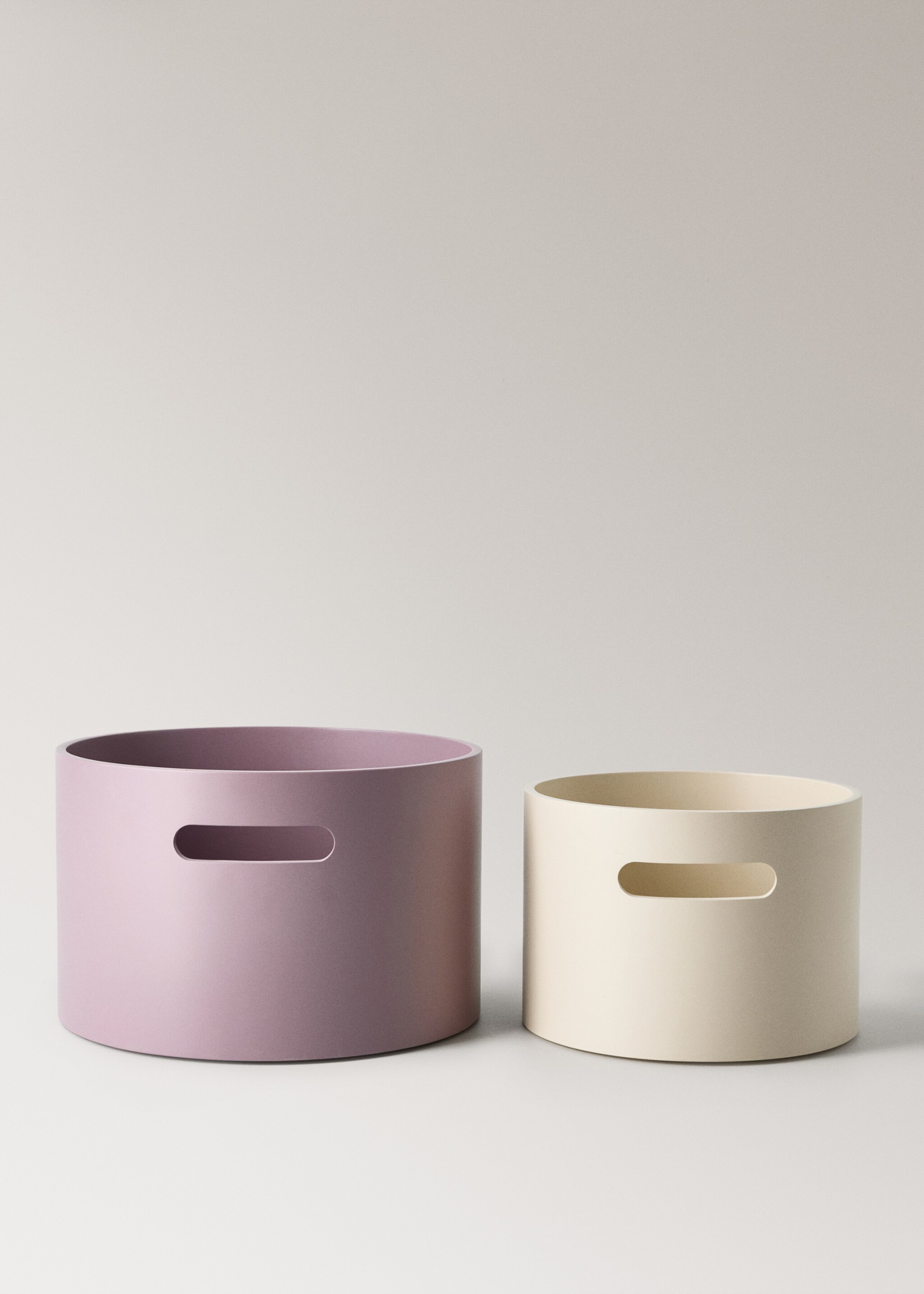 Medium wooden children's box with rectangular handle - Details of the article 3, Pastel Pink. Ref: 27032899-00.