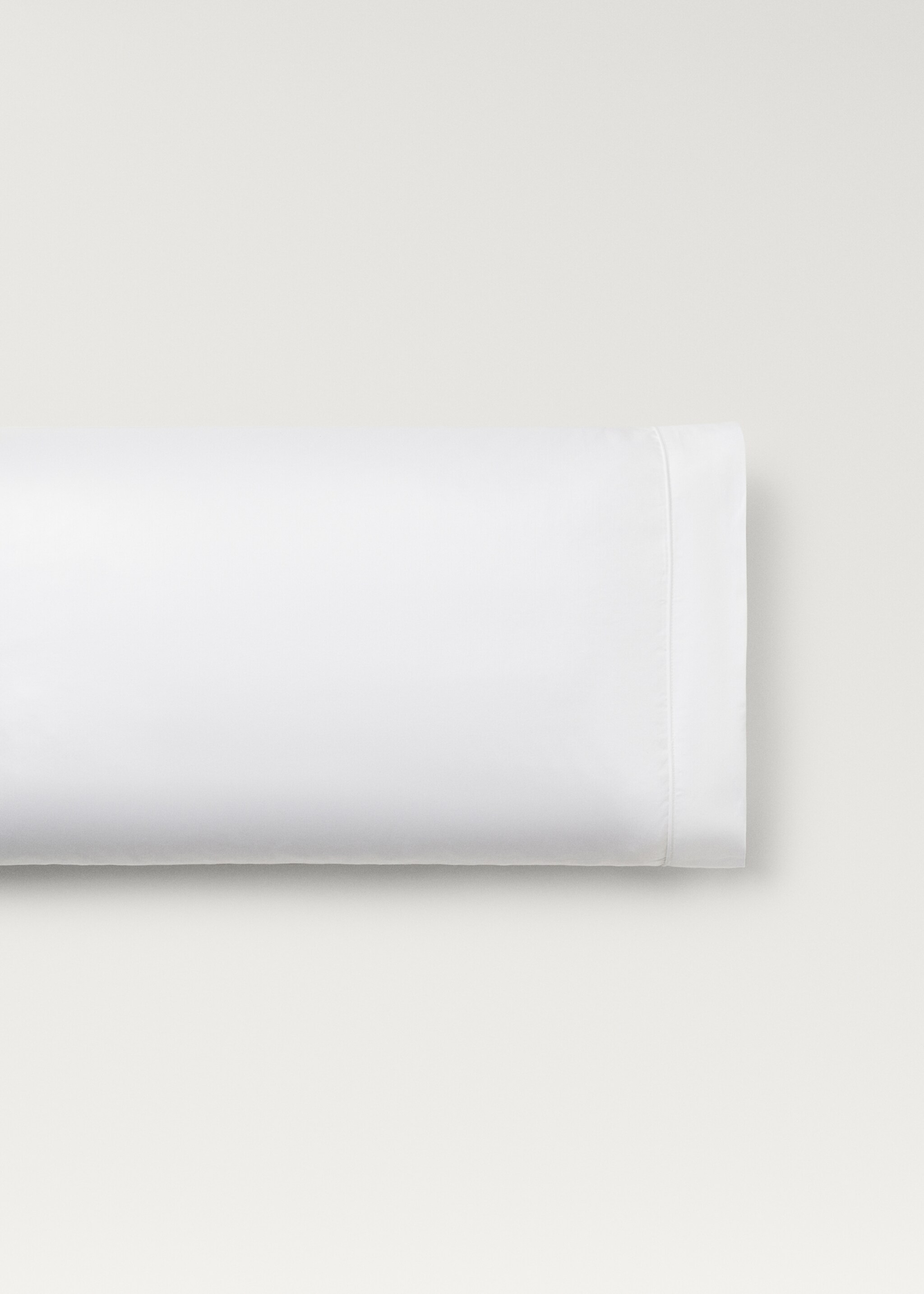 Funda coixinera cotó setí 600 fils 45x110 cm - Article sense model, Blanc. Ref: 27032908-00.