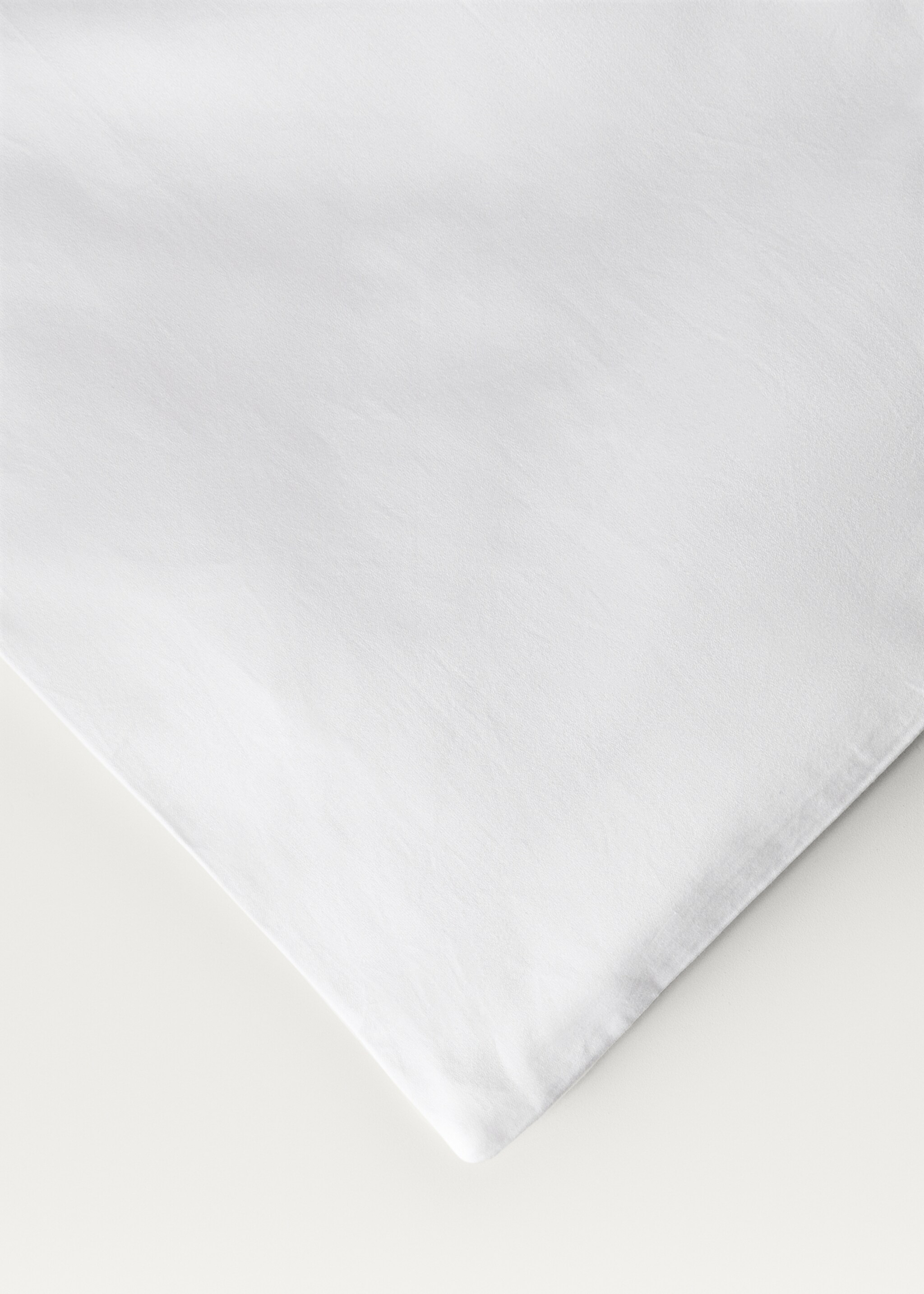 600-thread count satin cotton duvet cover Single bed - Details of the article 1, White. Ref: 27032909-00.