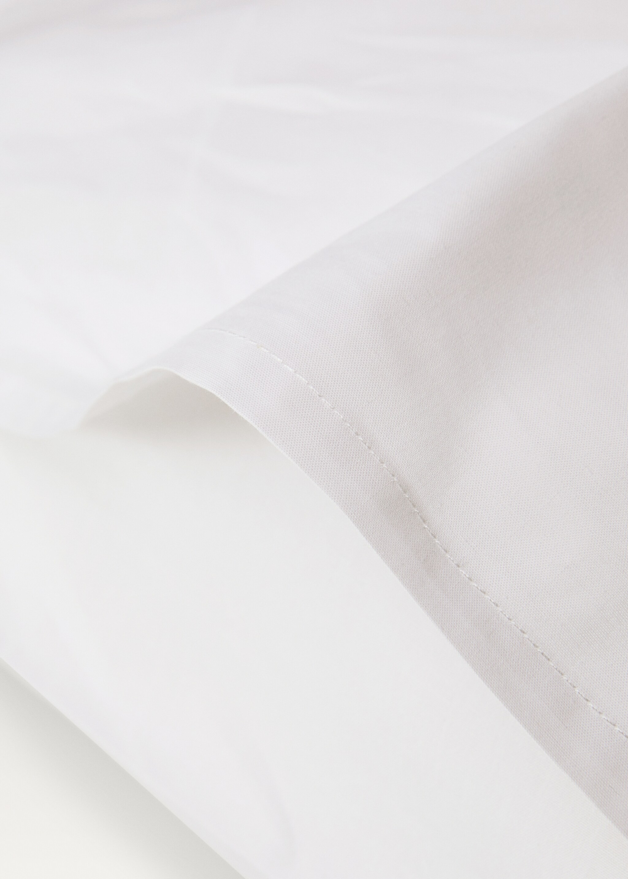 Two cotton percale pillowcases 50x75cm - Details of the article 2, White. Ref: 27032912-00.