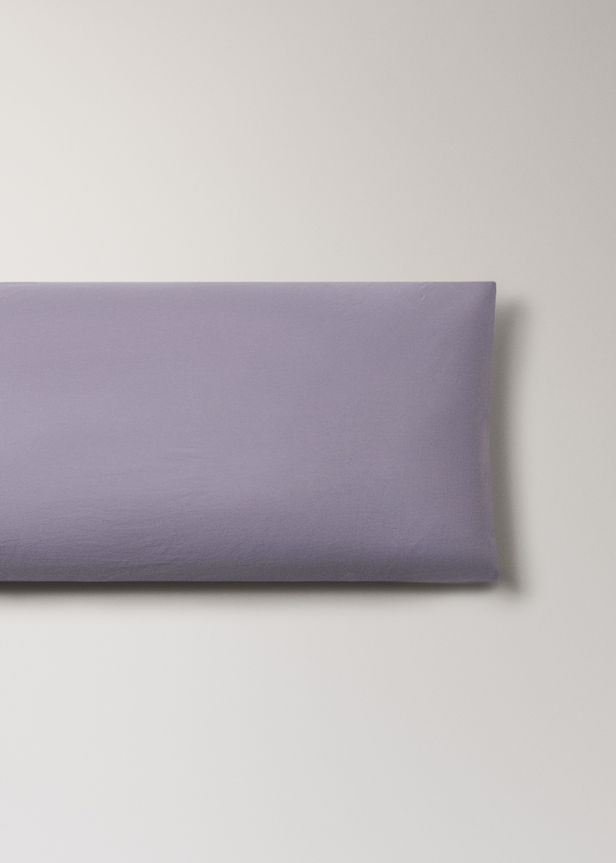 Cotton pillowcase with tie closures 45 x 110 cm - Article without model, Light/Pastel Purple. Ref: 27032914-00.