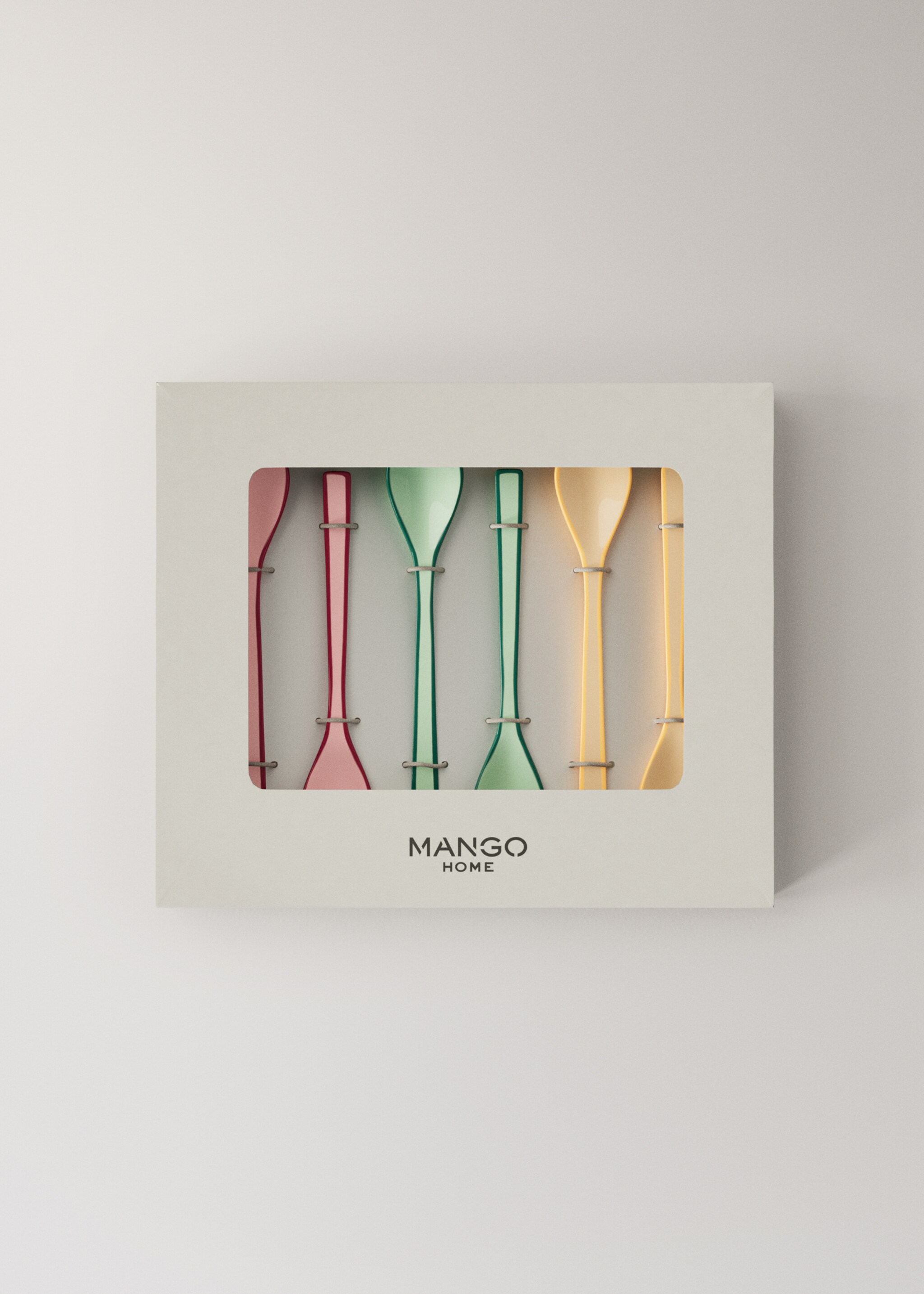 Pack of 6 colored stainless steel coffee spoons - Details of the article 3, Pastel Green. Ref: 27032919-00.