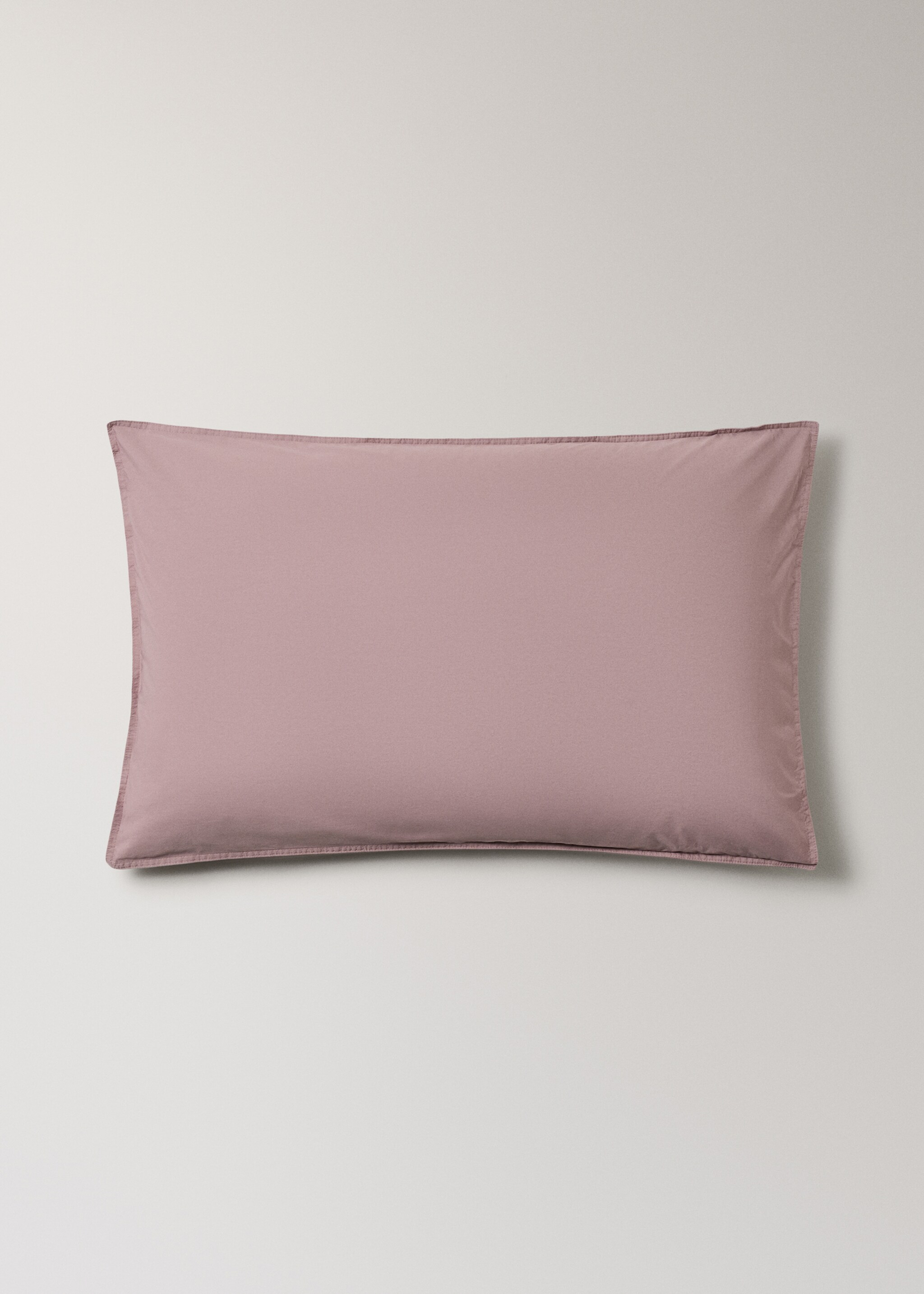 Twee kussenslopen met dubbele stiknaad, van 300-draads katoen, 50x75 cm - Artikel zonder model, Bleekroze. Ref: 27032923-00.