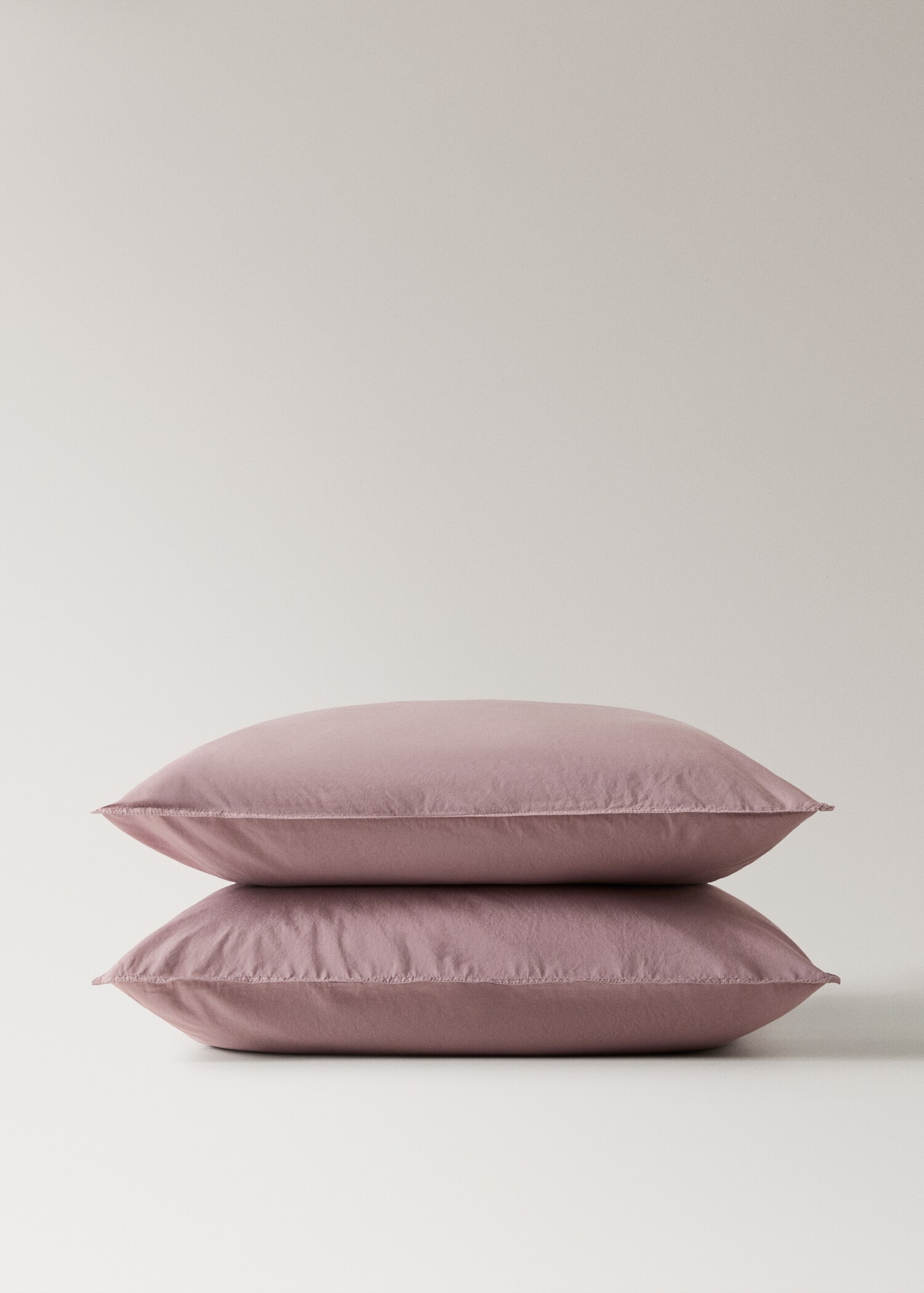 Twee kussenslopen met dubbele stiknaad, van 300-draads katoen, 60x60 cm - Detail van het artikel 1