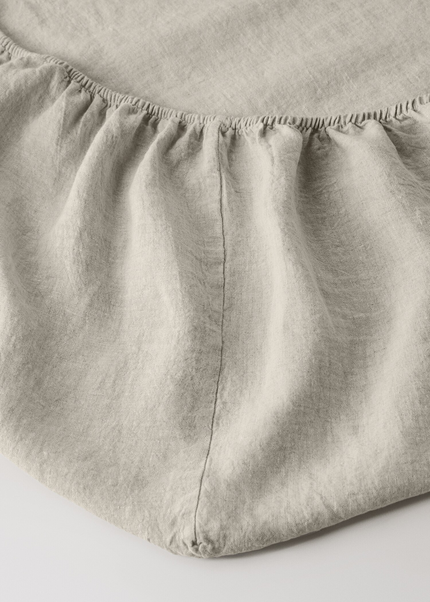 Washed linen fitted sheet for 135 cm bed - Details of the article 2