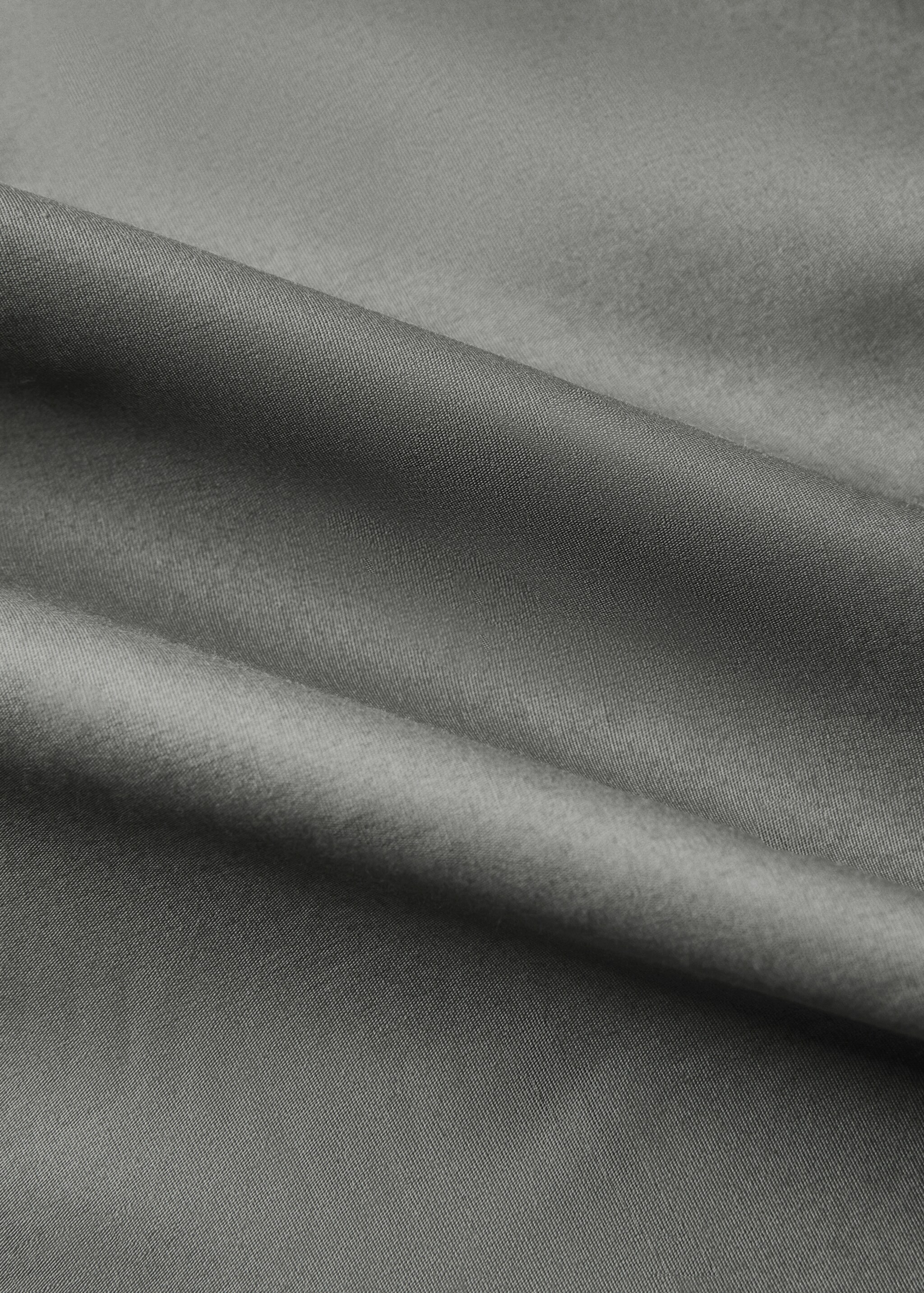 500 threads cotton percale fitted sheet Superking bed - Details of the article 2, Grey. Ref: 27032945-00.