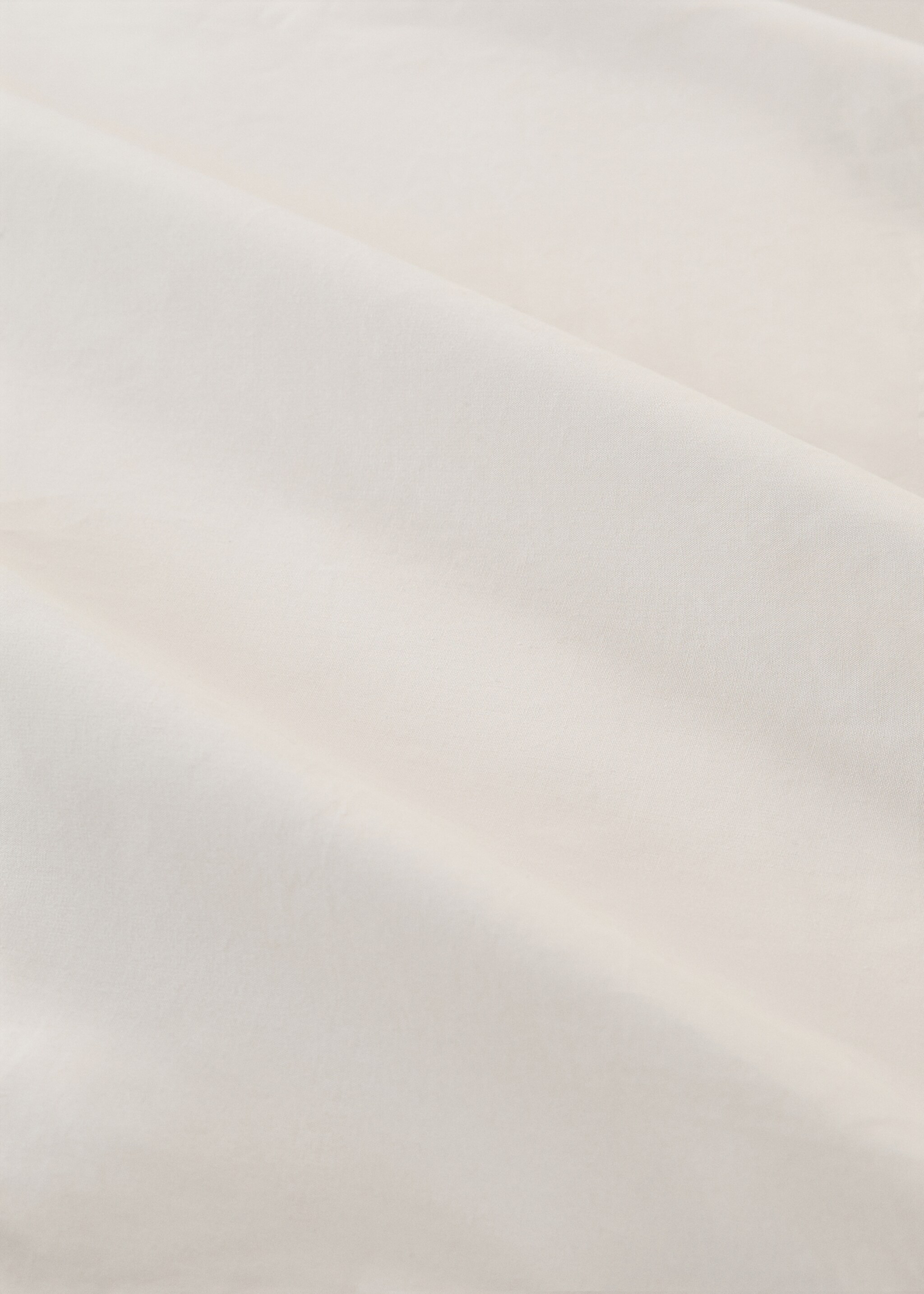 300-thread count percale cotton fitted sheet for 135/140 cm bed - Details of the article 2, Ivory White. Ref: 27032948-00.