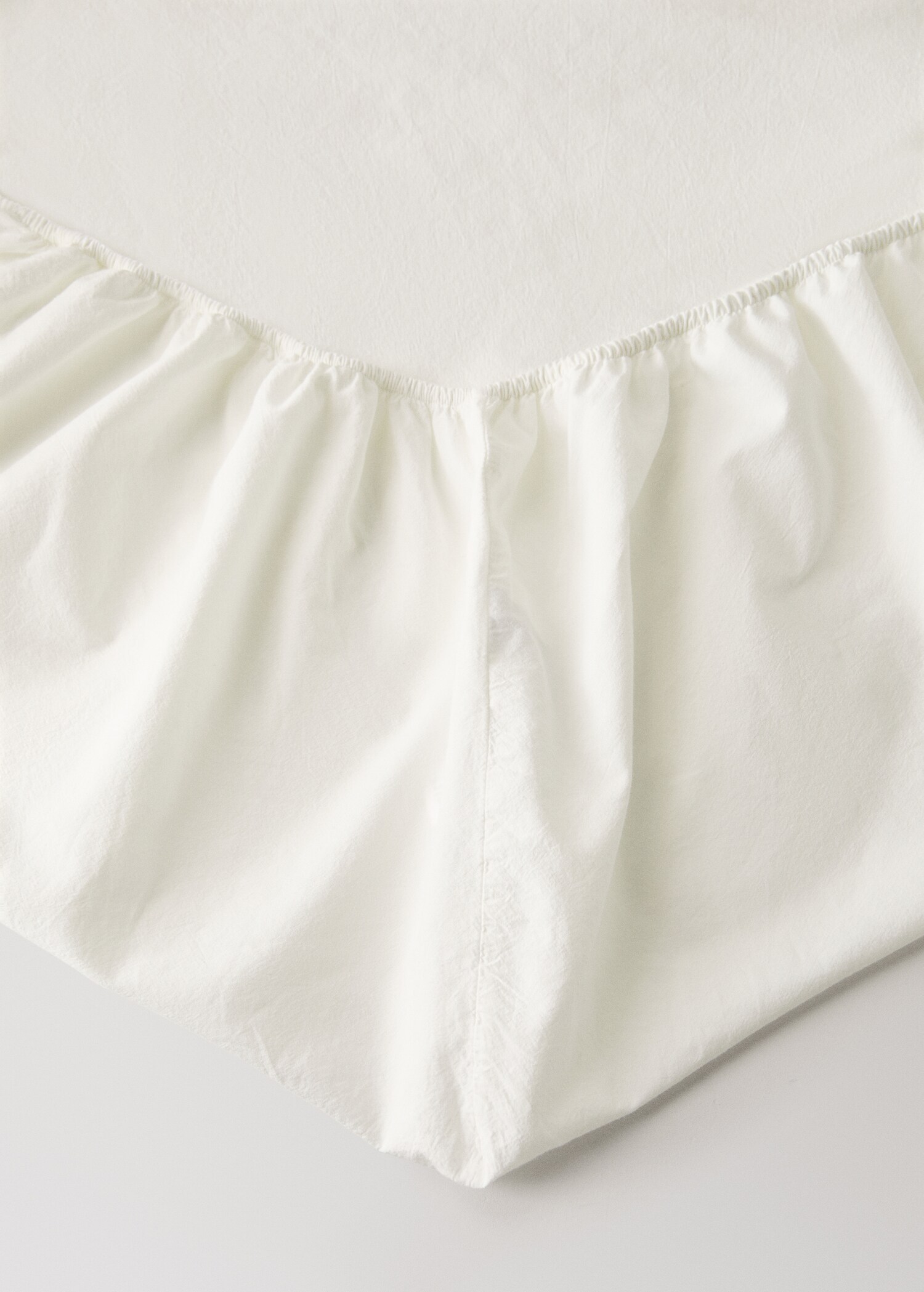 Underlakan i garment-wash bomull 160 cm säng - Detaljer om artikeln 1