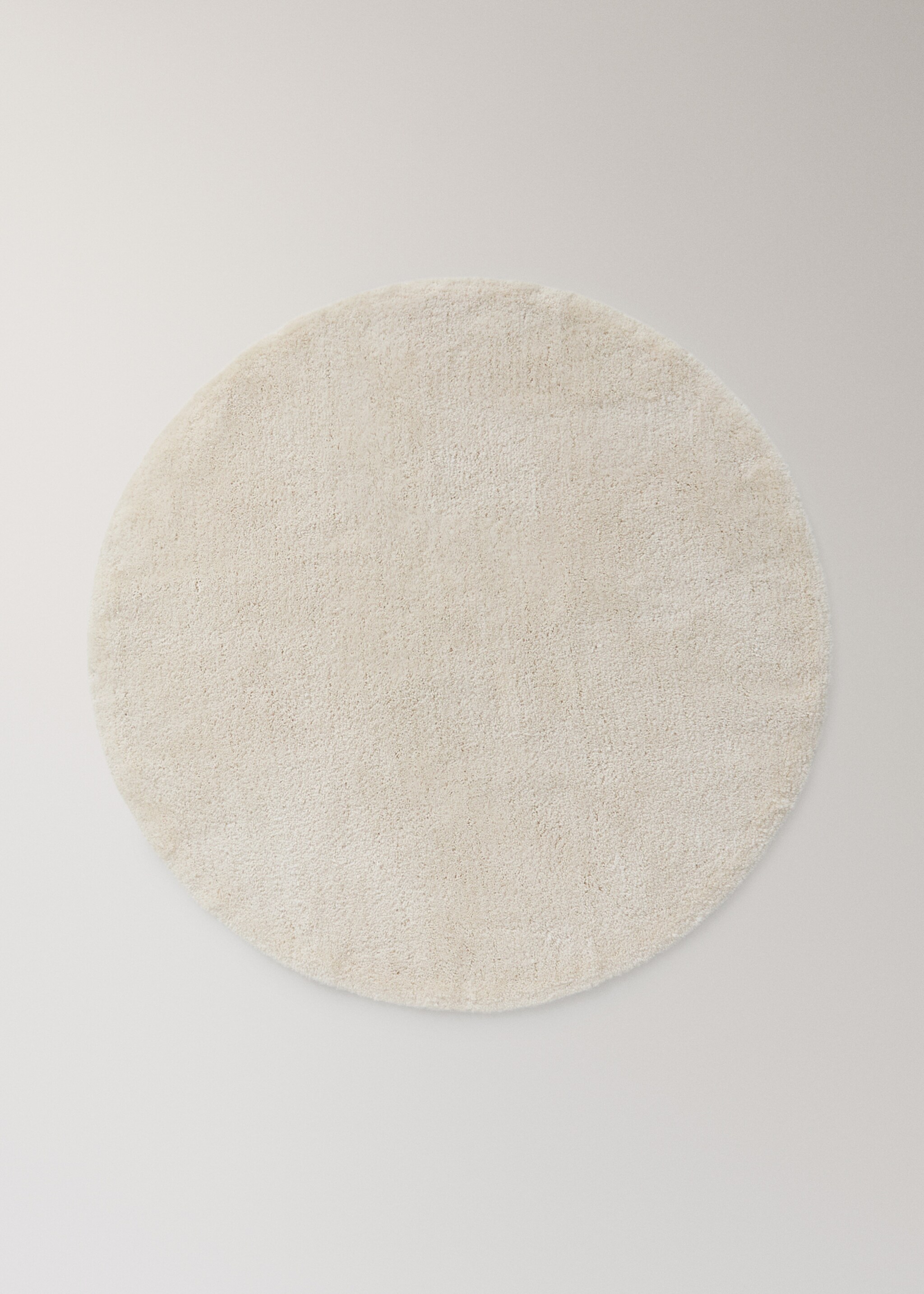 Round cotton rug with soft feel - Article without model, Off White. Ref: 27033271-00.