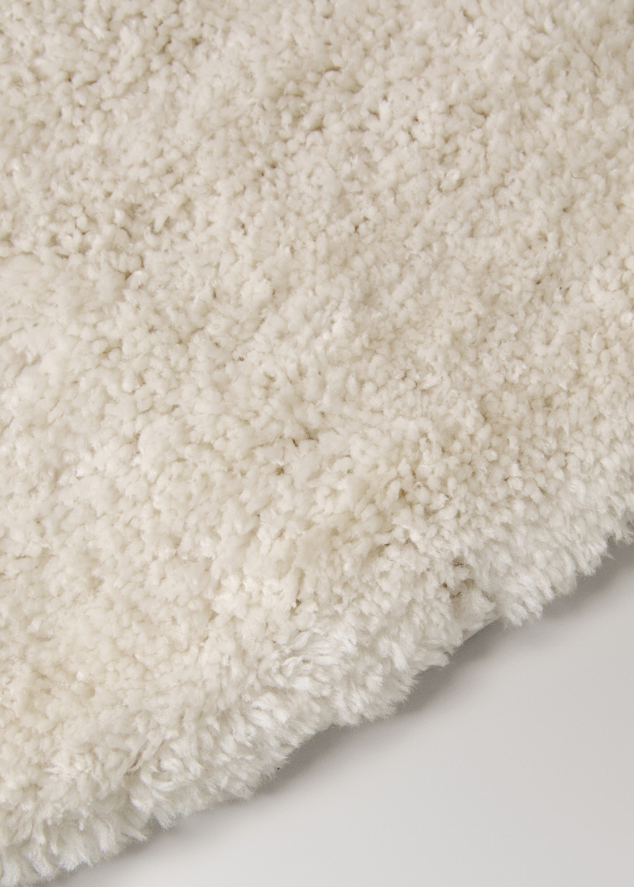 Round cotton rug with soft feel - Details of the article 2, Off White. Ref: 27033271-00.