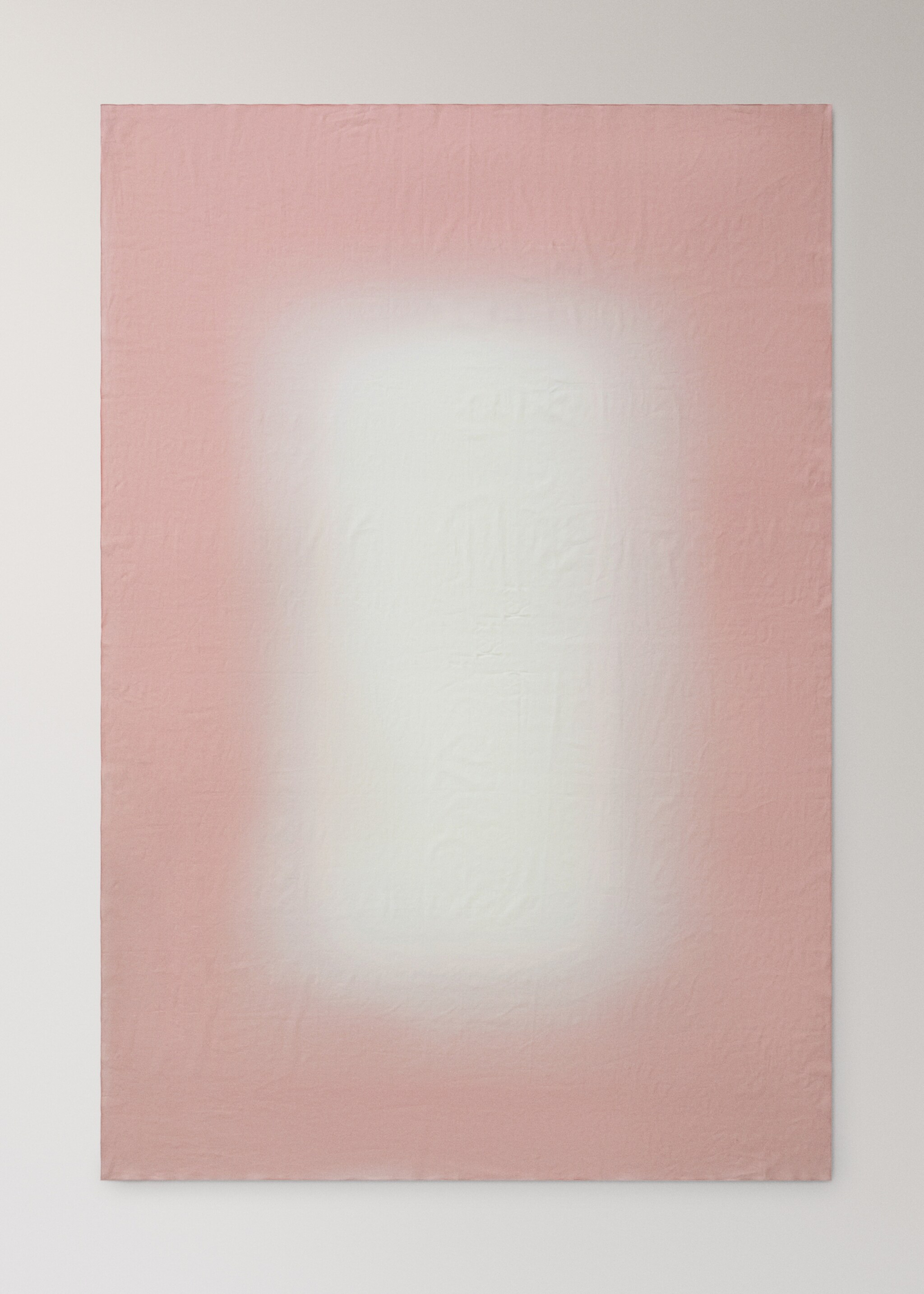 Ombre cotton linen tablecloth design for 6 to 8 guests - Details of the article 3, Pink. Ref: 27033277-00.