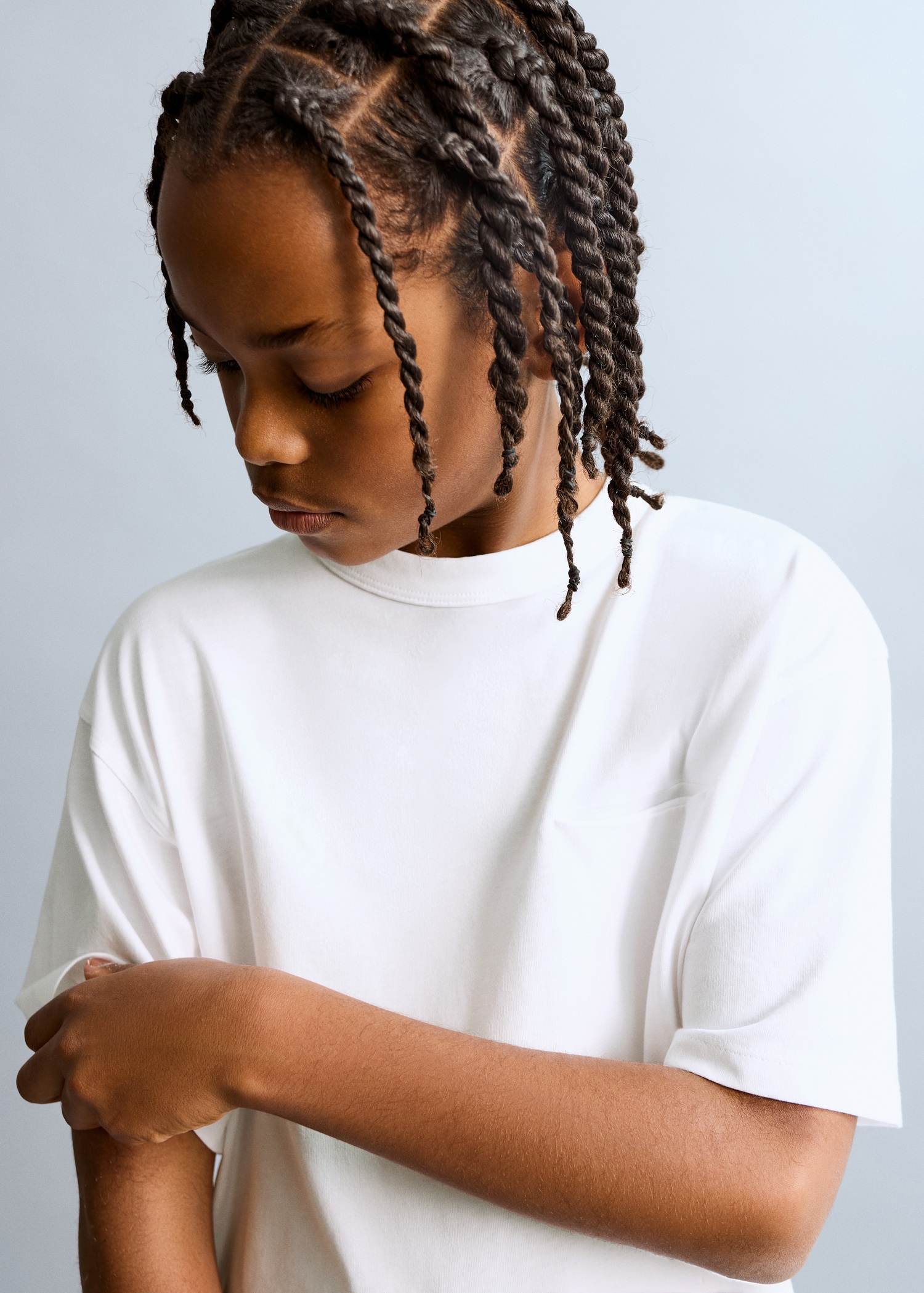 Cotton T-shirt with pocket detail - Medium plane