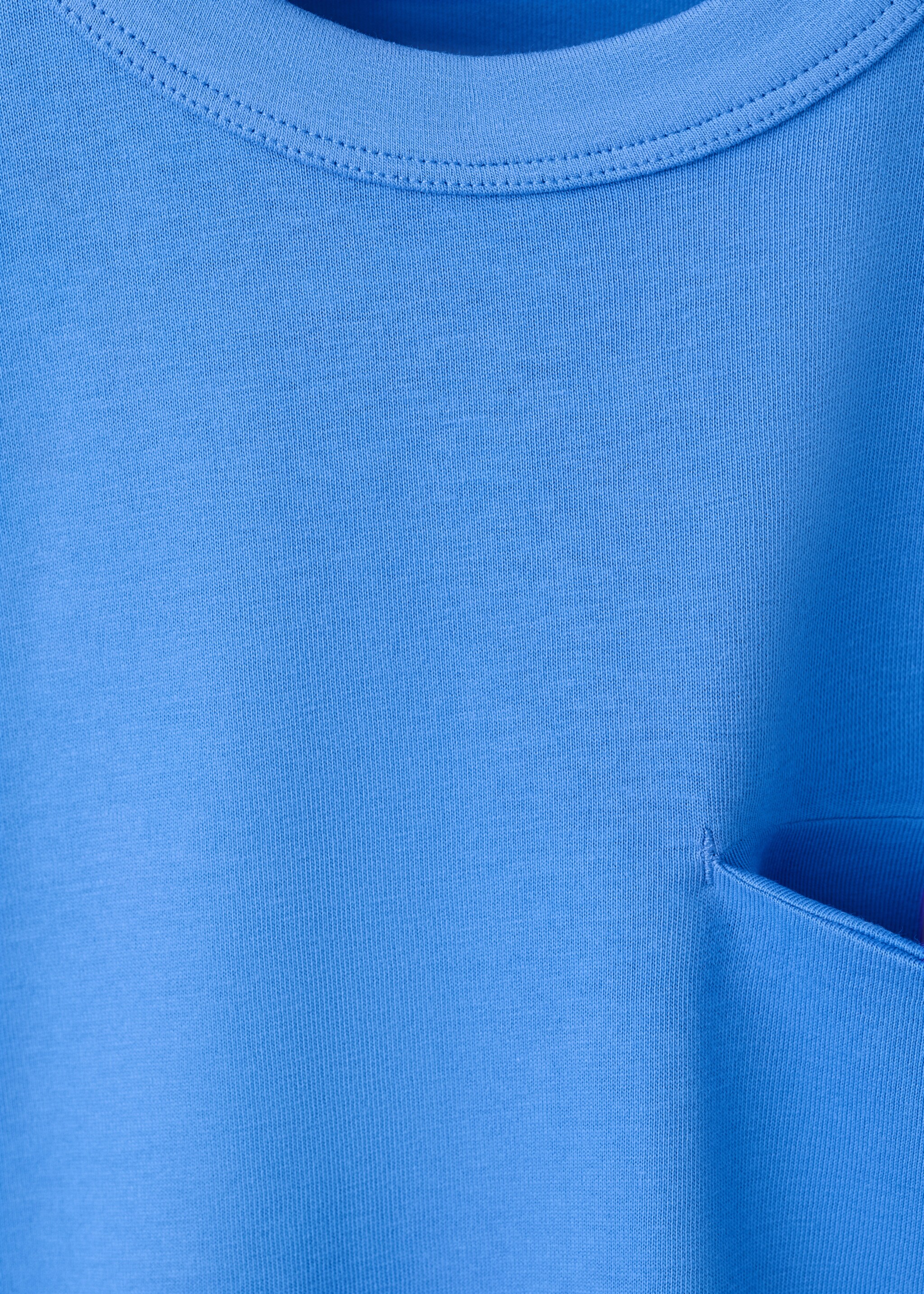 T-shirt coton détail poche - Détail de l'article 8, Bleu. Ref: 27033292-00.