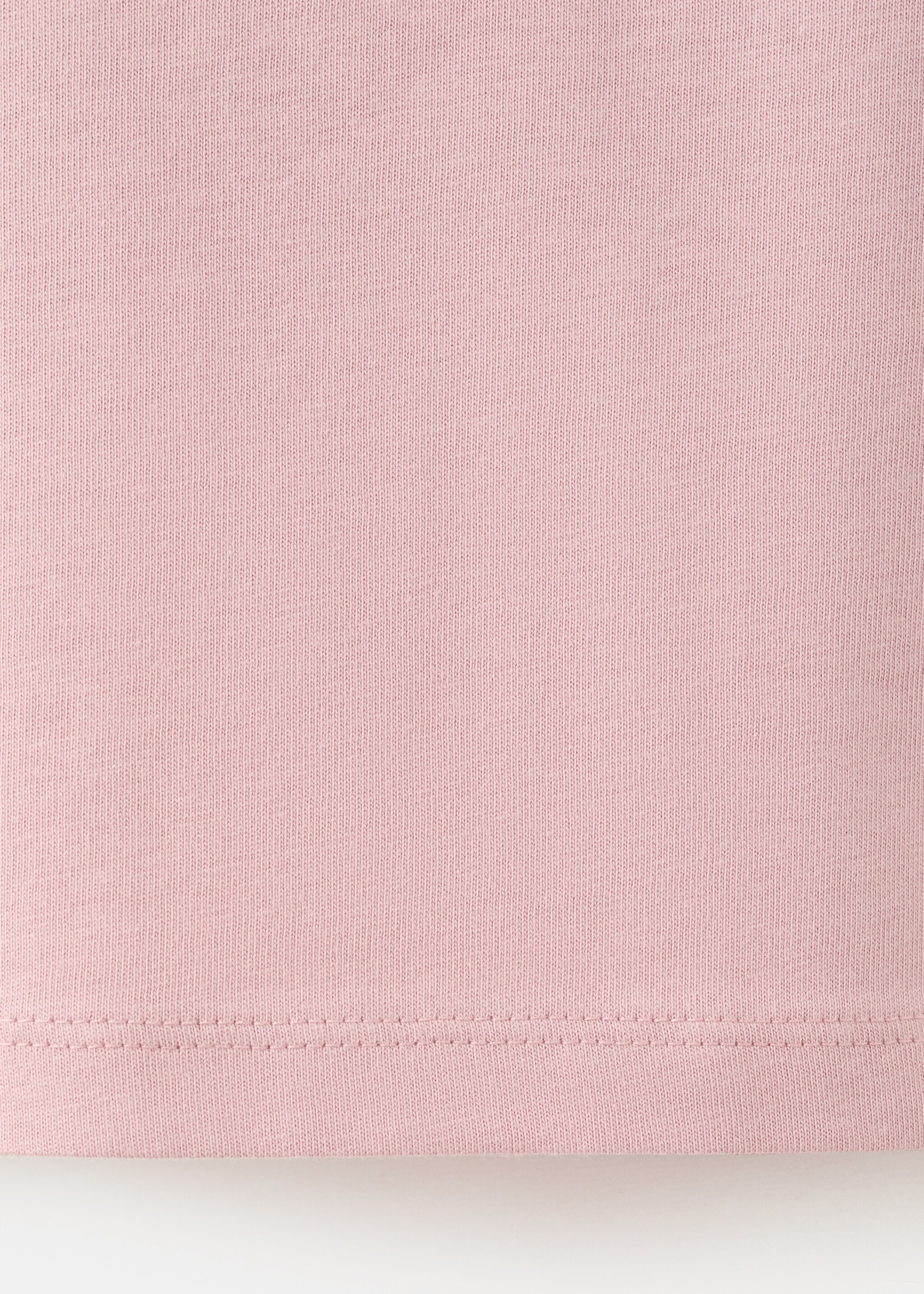 Cotton T-shirt with pocket detail - Details of the article 0, Pink. Ref: 27033292-00.