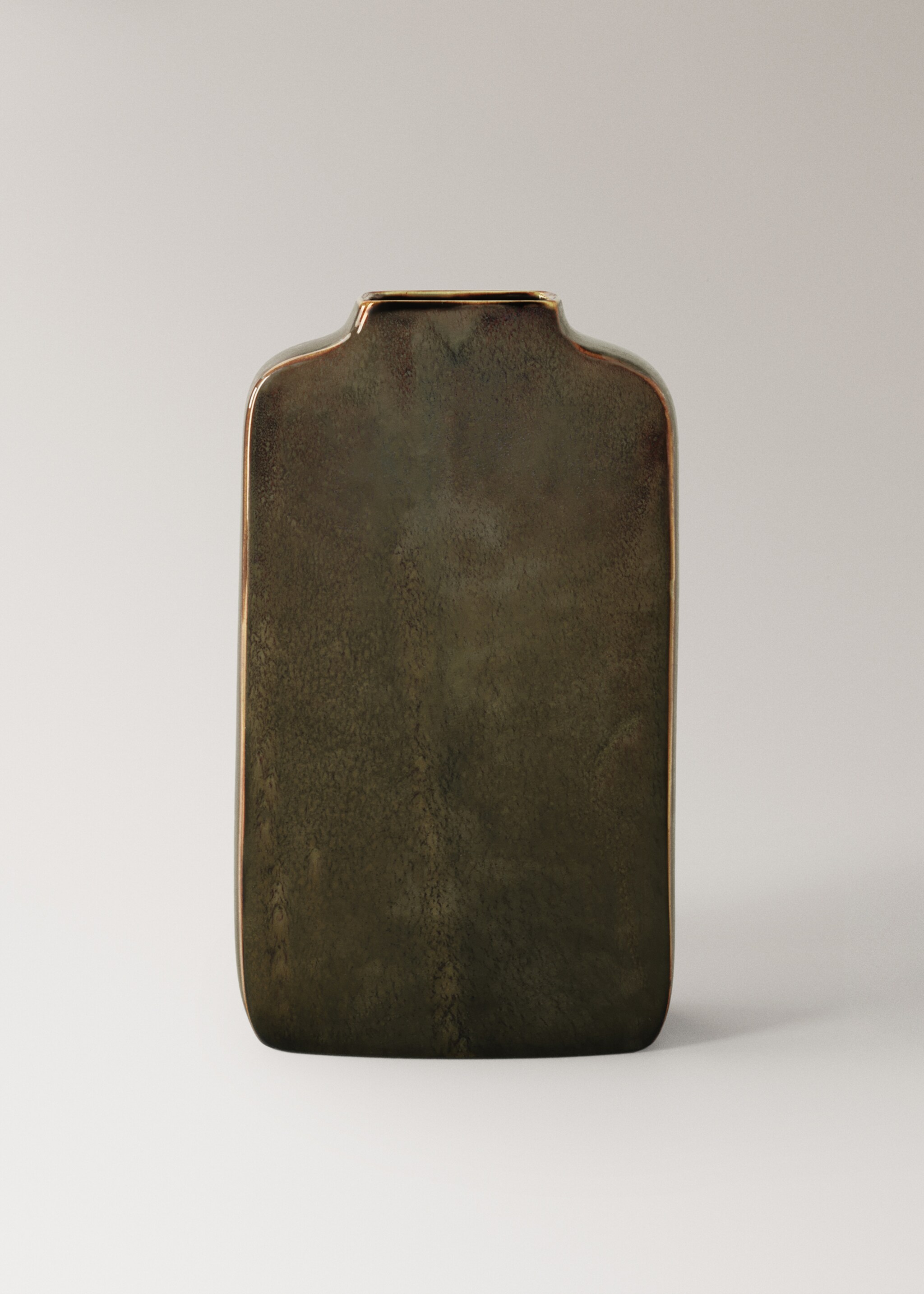 Tall reactive glaze stoneware vase - Article without model, Brown. Ref: 27033296-00.