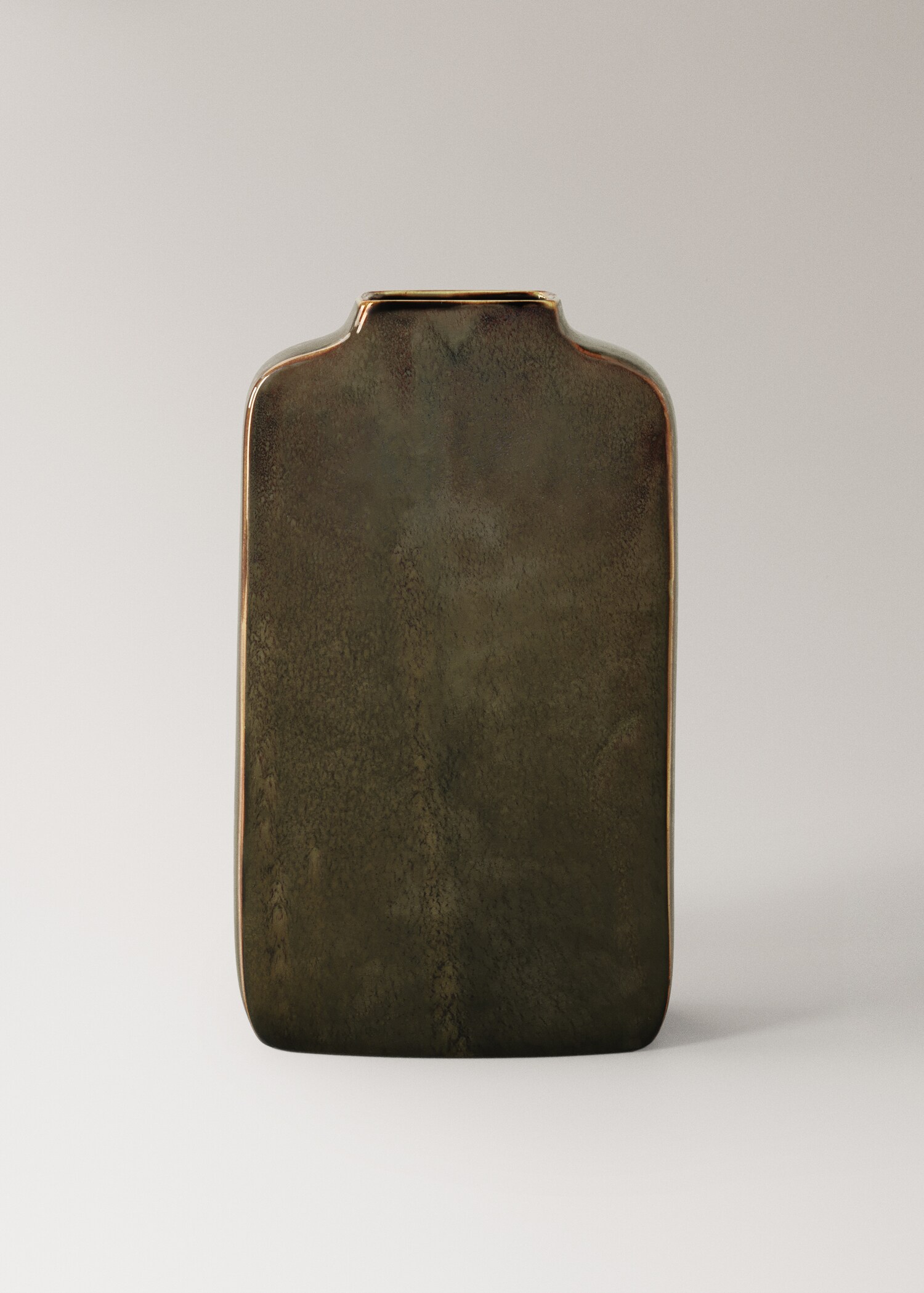 Tall reactive glaze stoneware vase - Article without model
