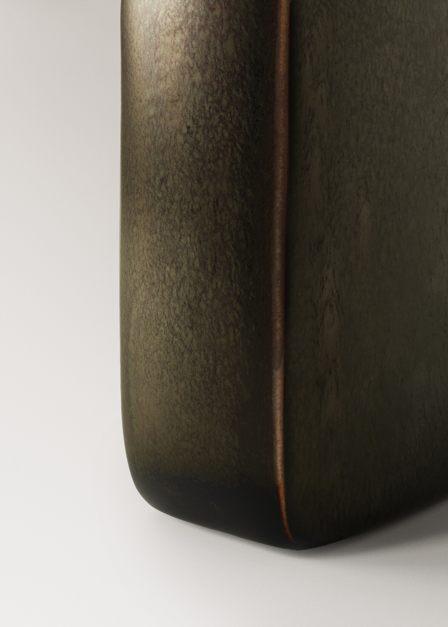 Tall reactive glaze stoneware vase - Details of the article 2