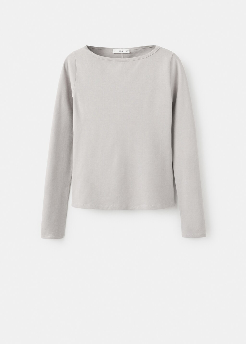 Cotton boat neck t-shirt - image 2