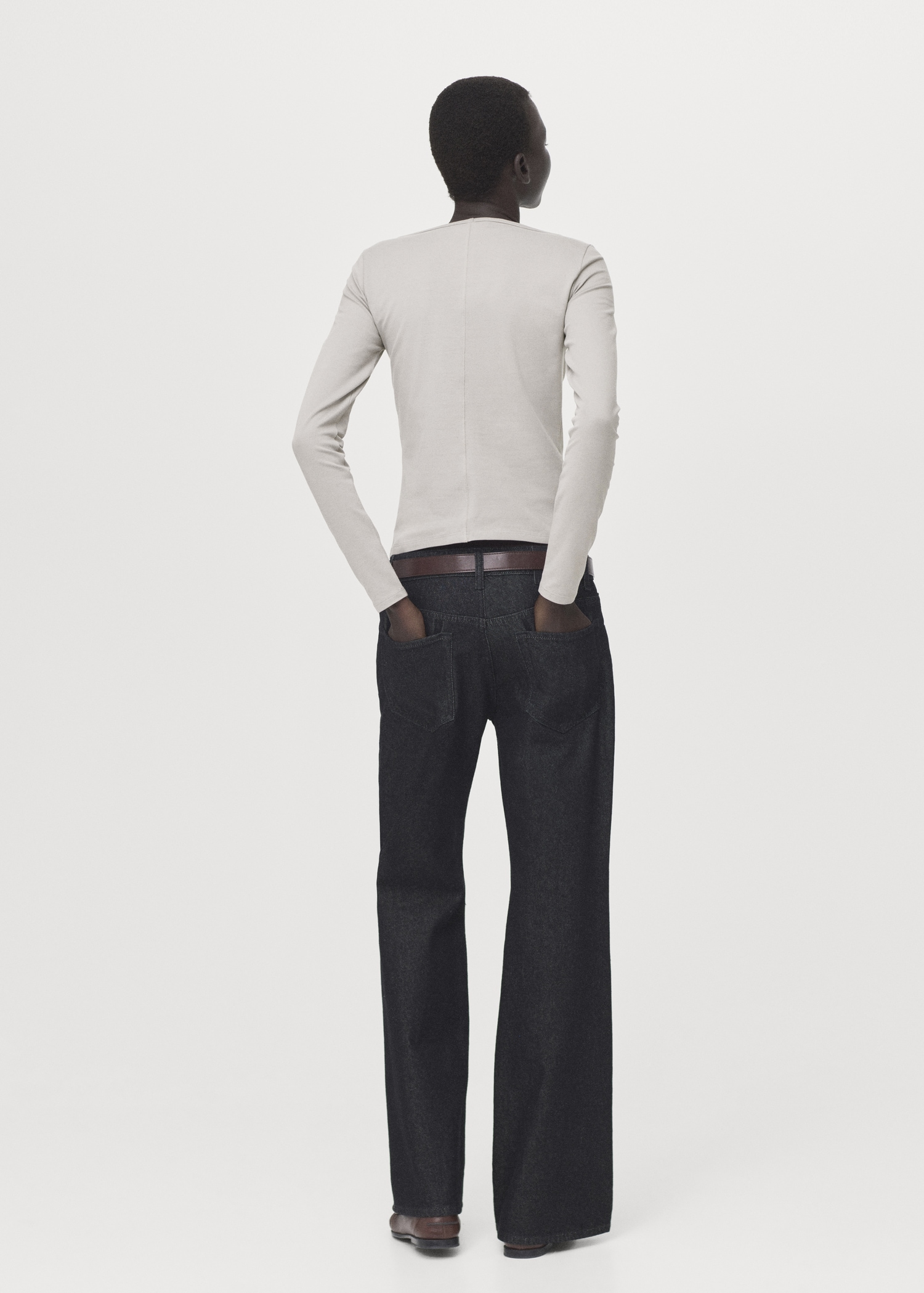 Camiseta cuello barco algodón - Reverso del artículo