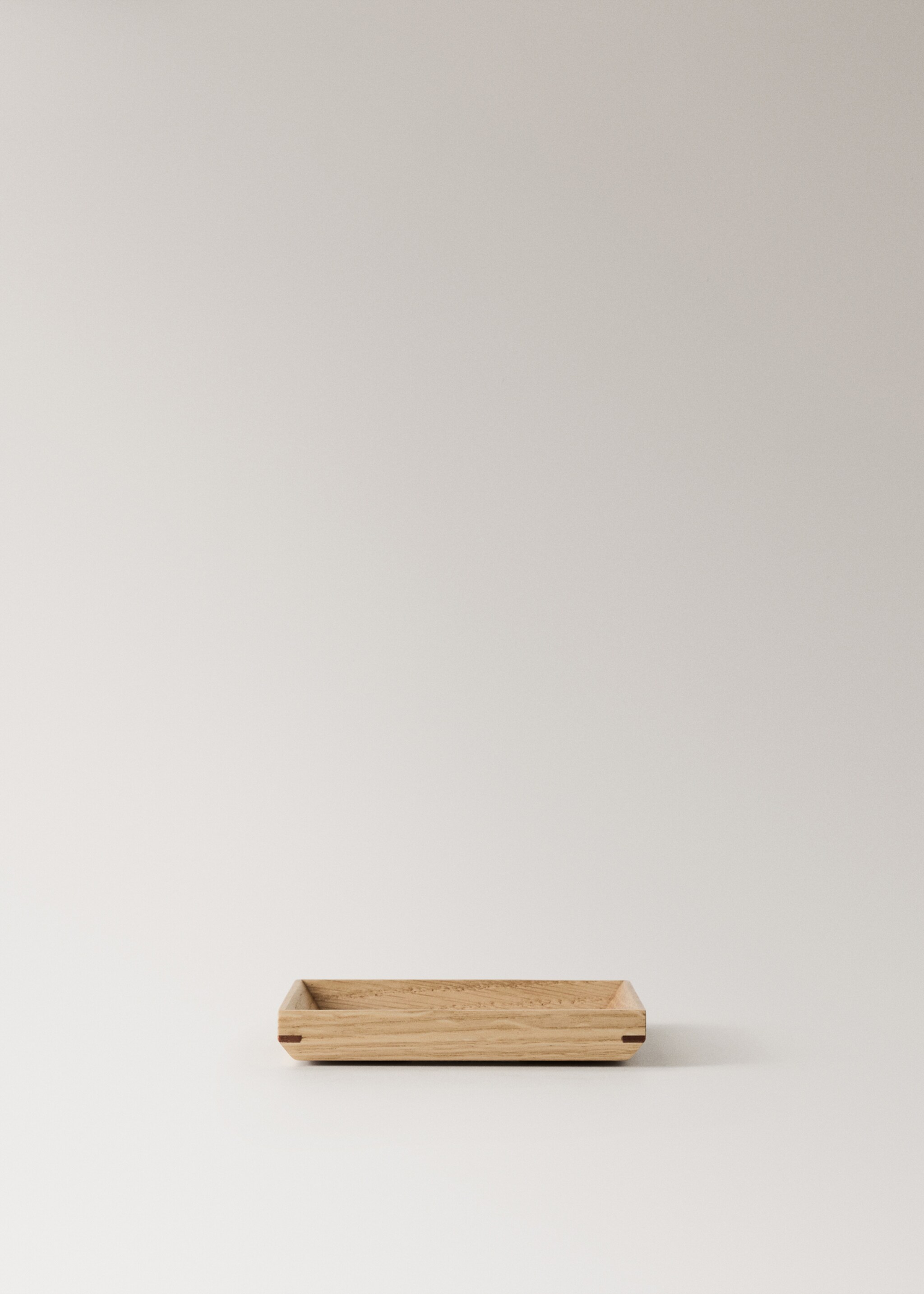 Small rectangular decorative tray in oak wood - Article without model, Brown. Ref: 27033310-00.