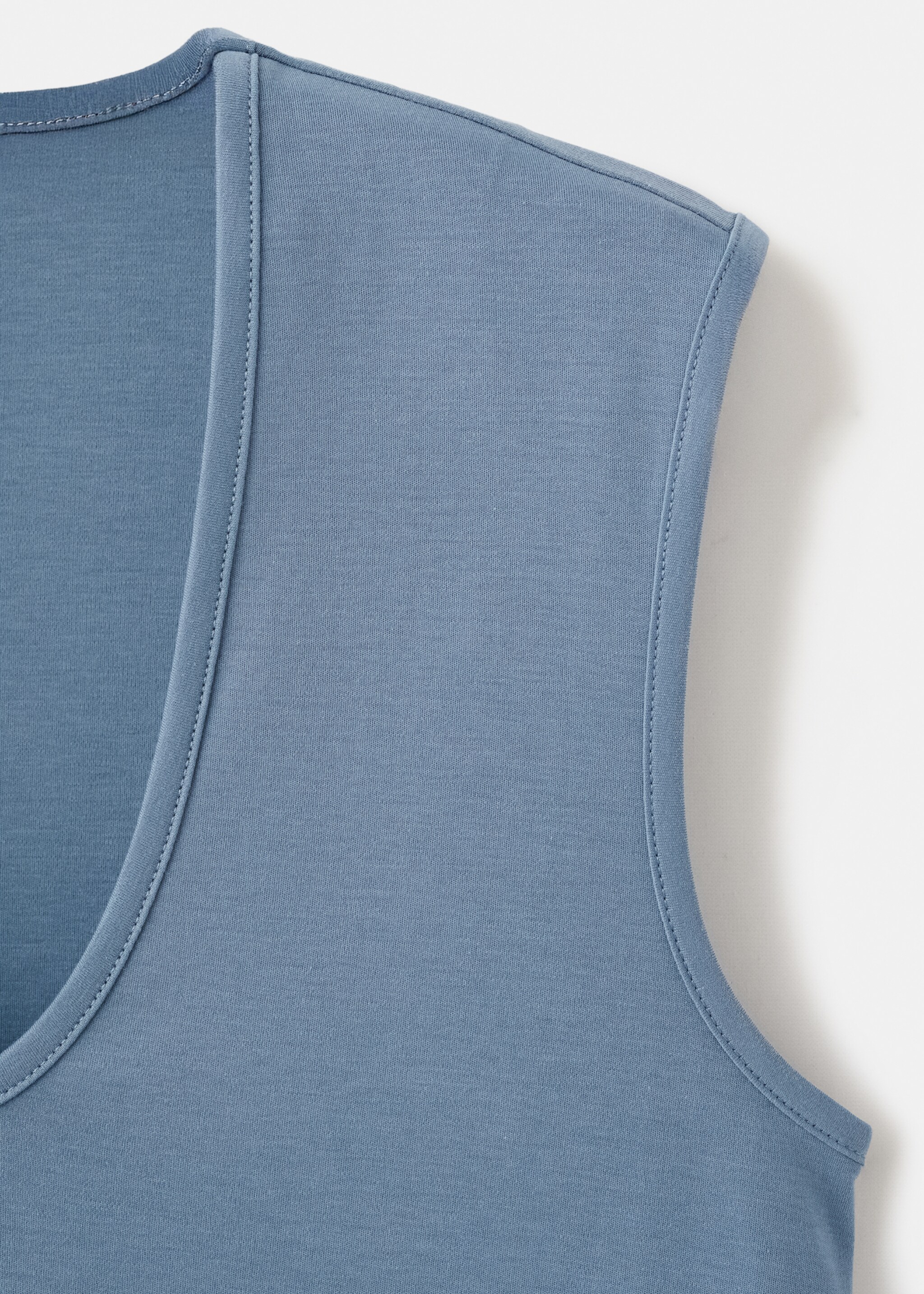 Short nightdress 100% cotton - Details of the article 8, Blue. Ref: 27033319-00.