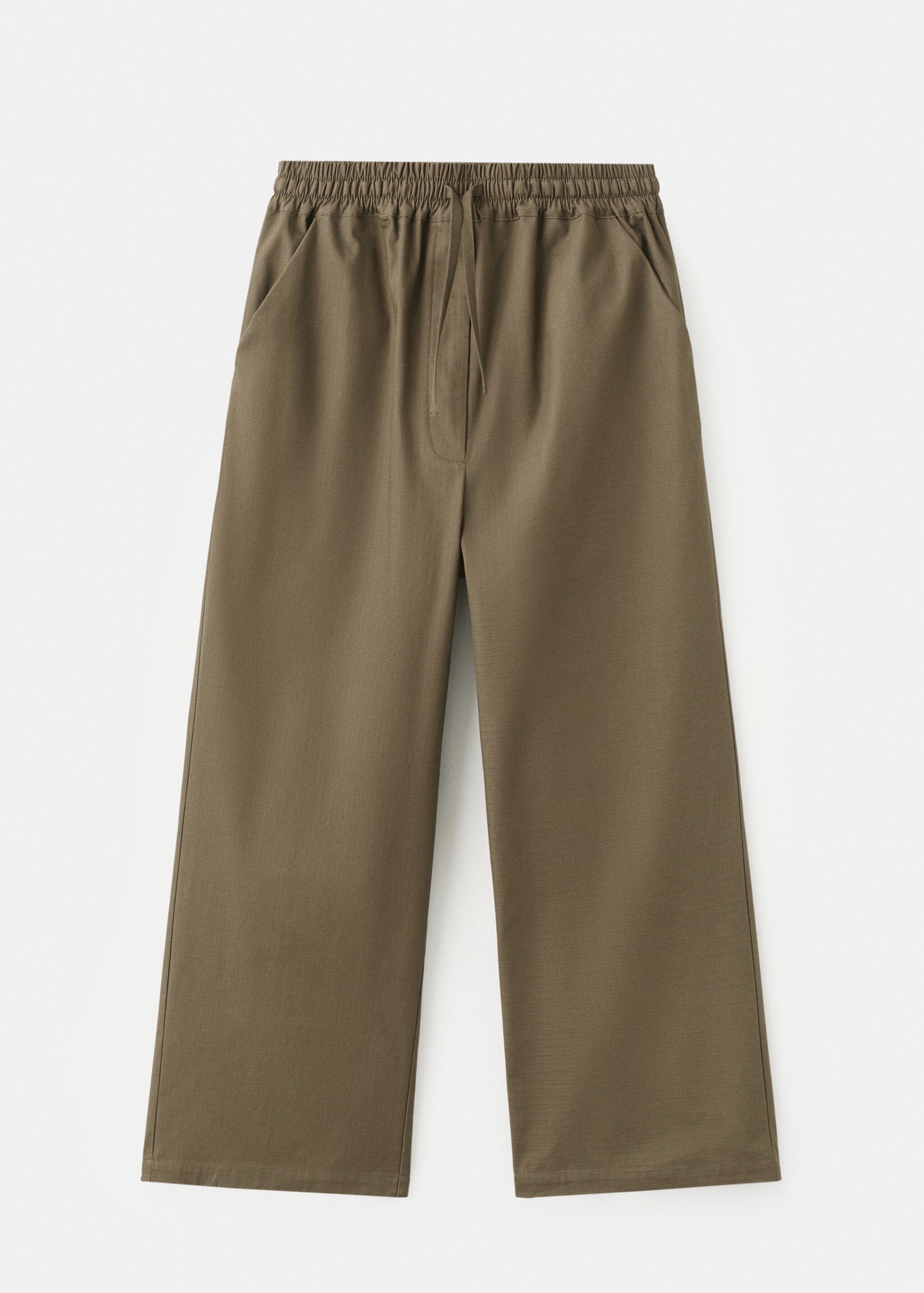 Long cotton pajama pants - Article without model, Khaki. Ref: 27033322-00.