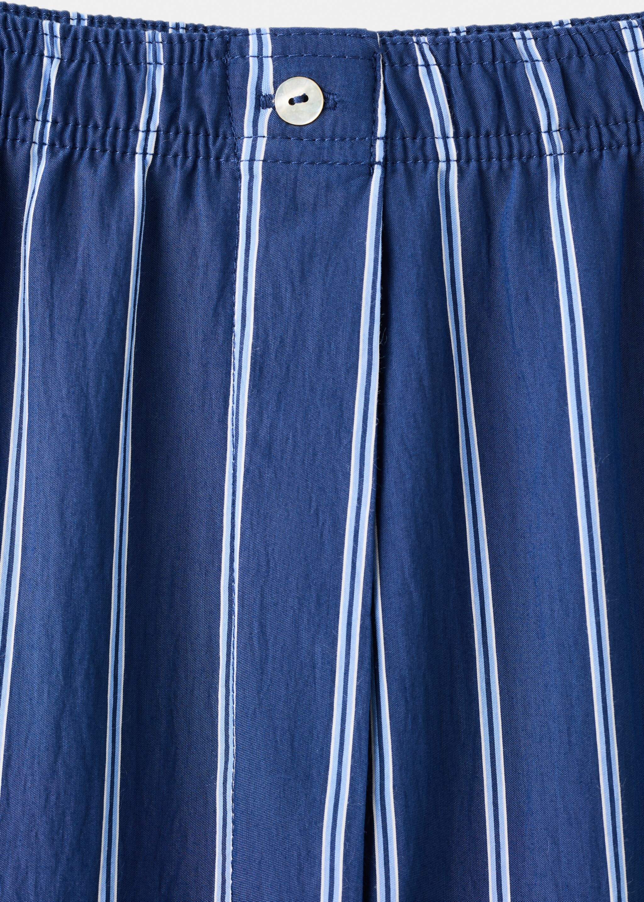 Striped pajama trousers - Details of the article 8, Indigo Blue. Ref: 27033323-00.