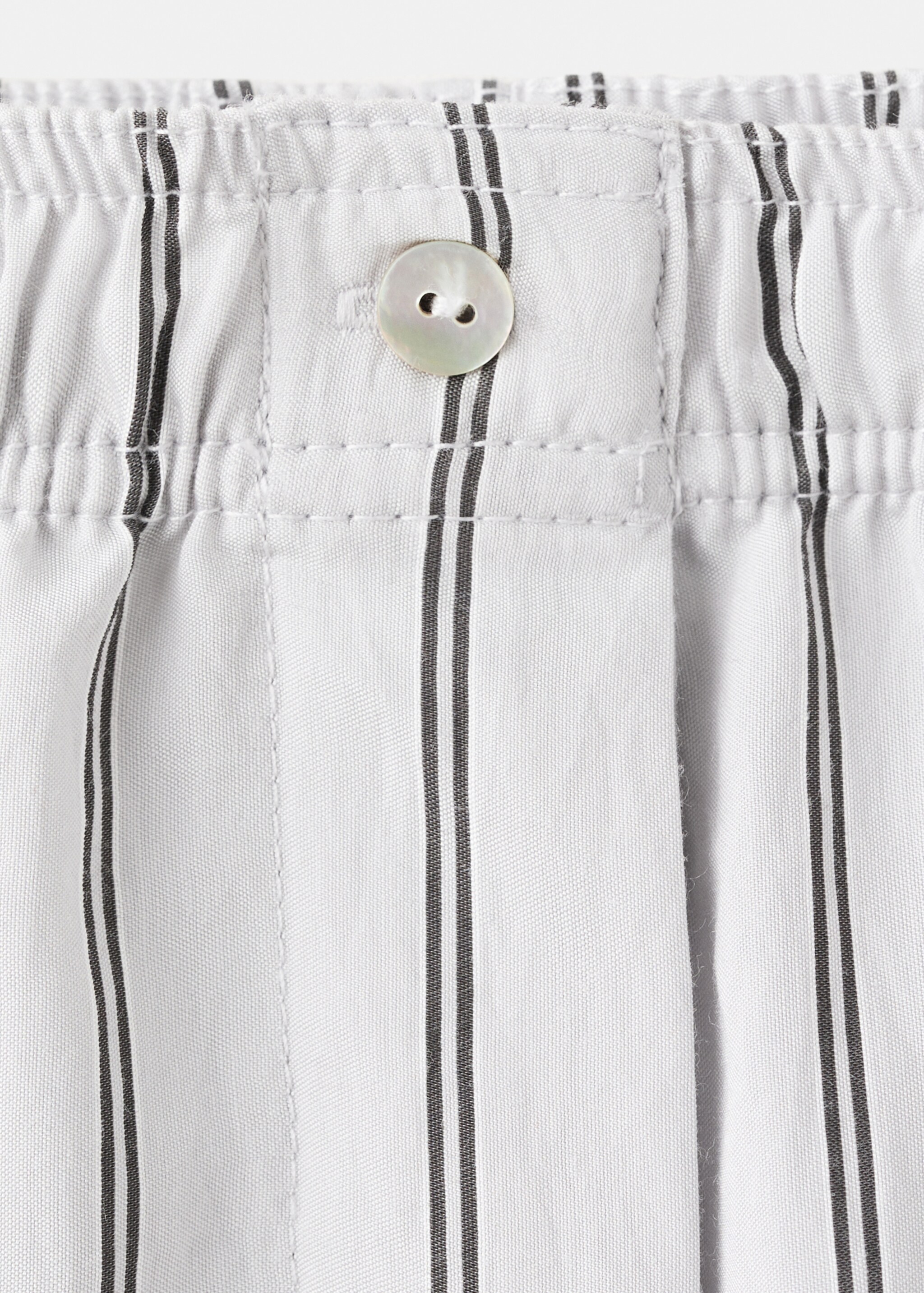 Striped pajama trousers - Details of the article 8, Grey. Ref: 27033323-00.
