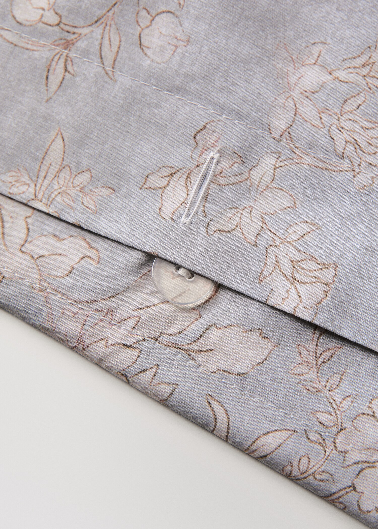 Husă de pilotă din bumbac percal cu model floral vintage pentru pat de 135/140 cm - Detaliu al articolului 2