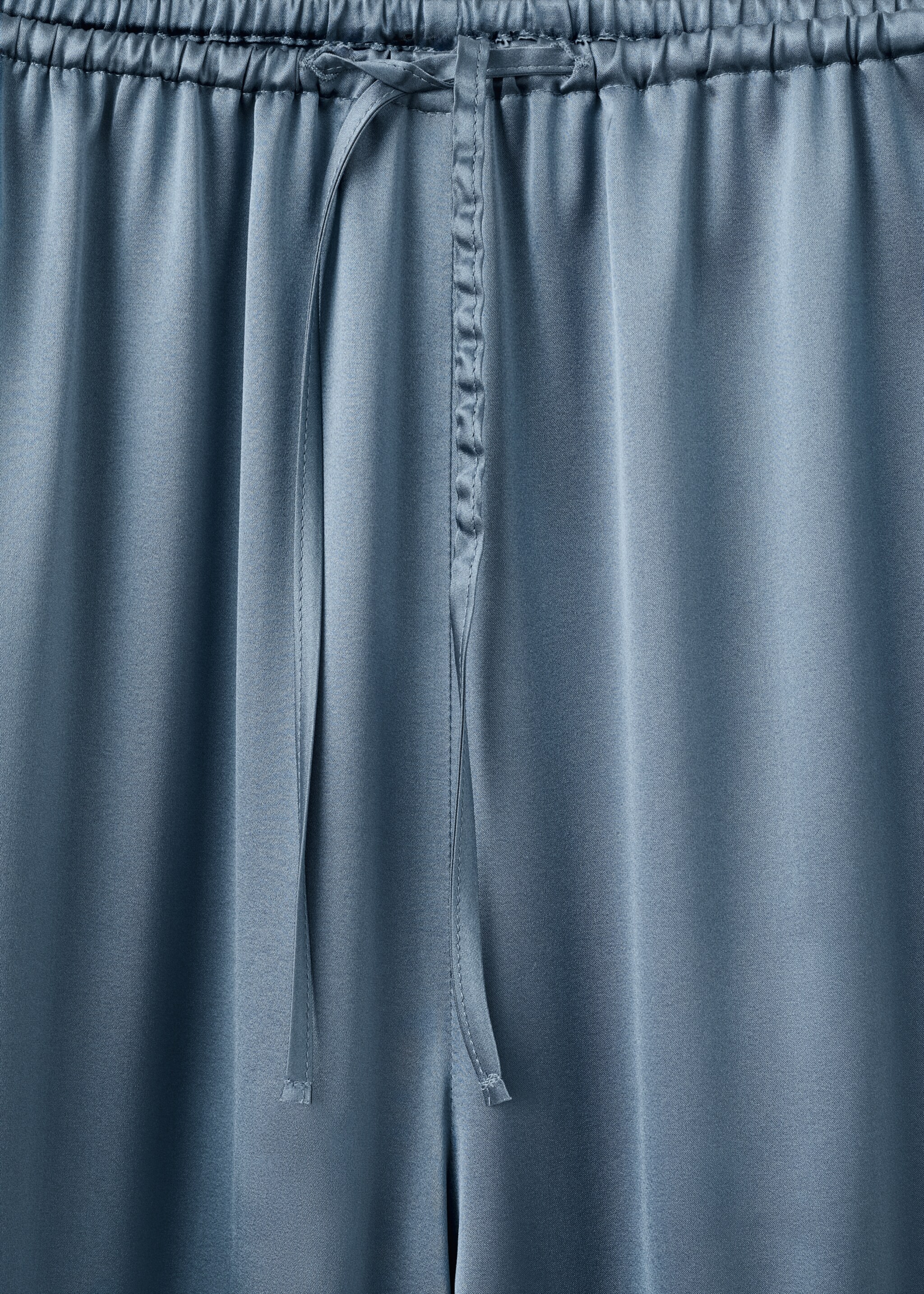 Silk pyjama trousers - Details of the article 8, Blue. Ref: 27033328-00.