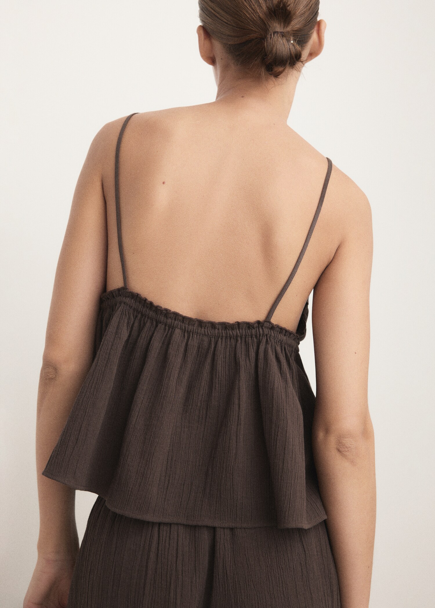 Топ из газовой ткани и марлевки - Обратная сторона изделия