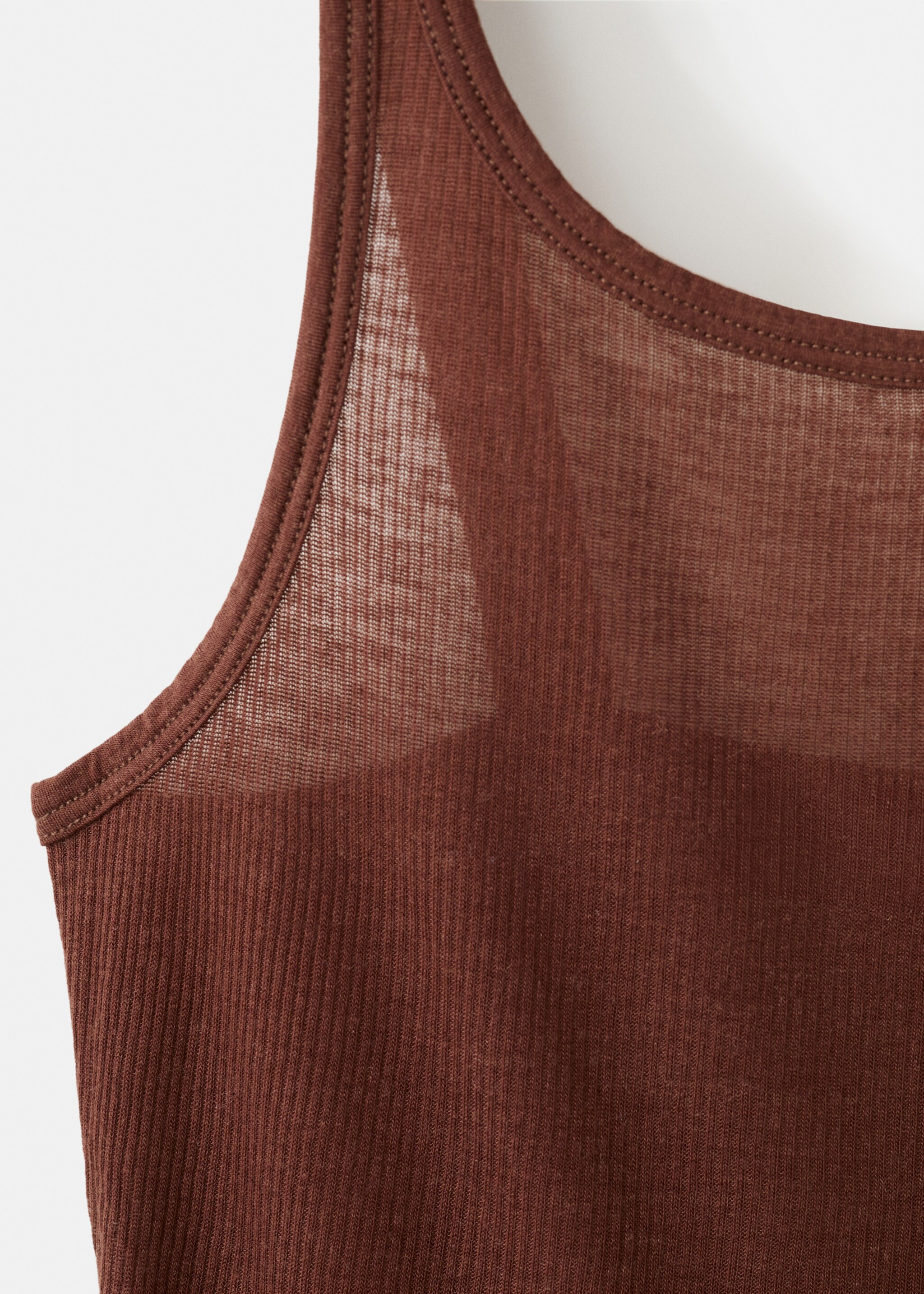 Top lyocell laine sans couture - Détail de l'article 0, Marron. Ref: 27033337-00.