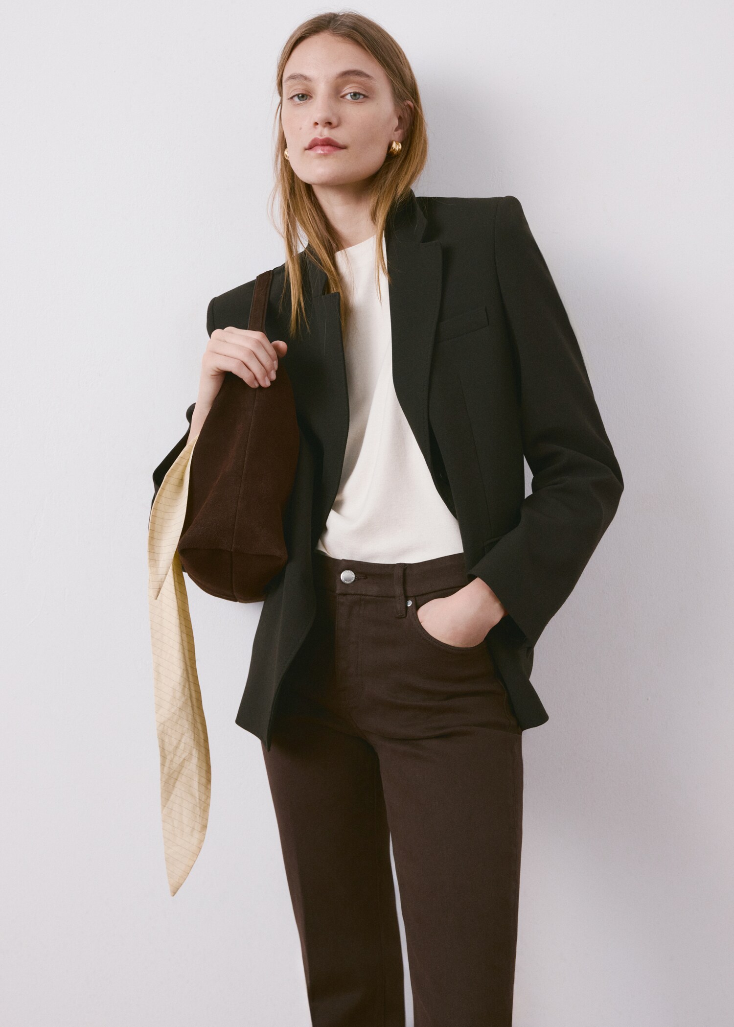 Calças de ganga Violeta flare com cintura alta - Pormenor do artigo 1