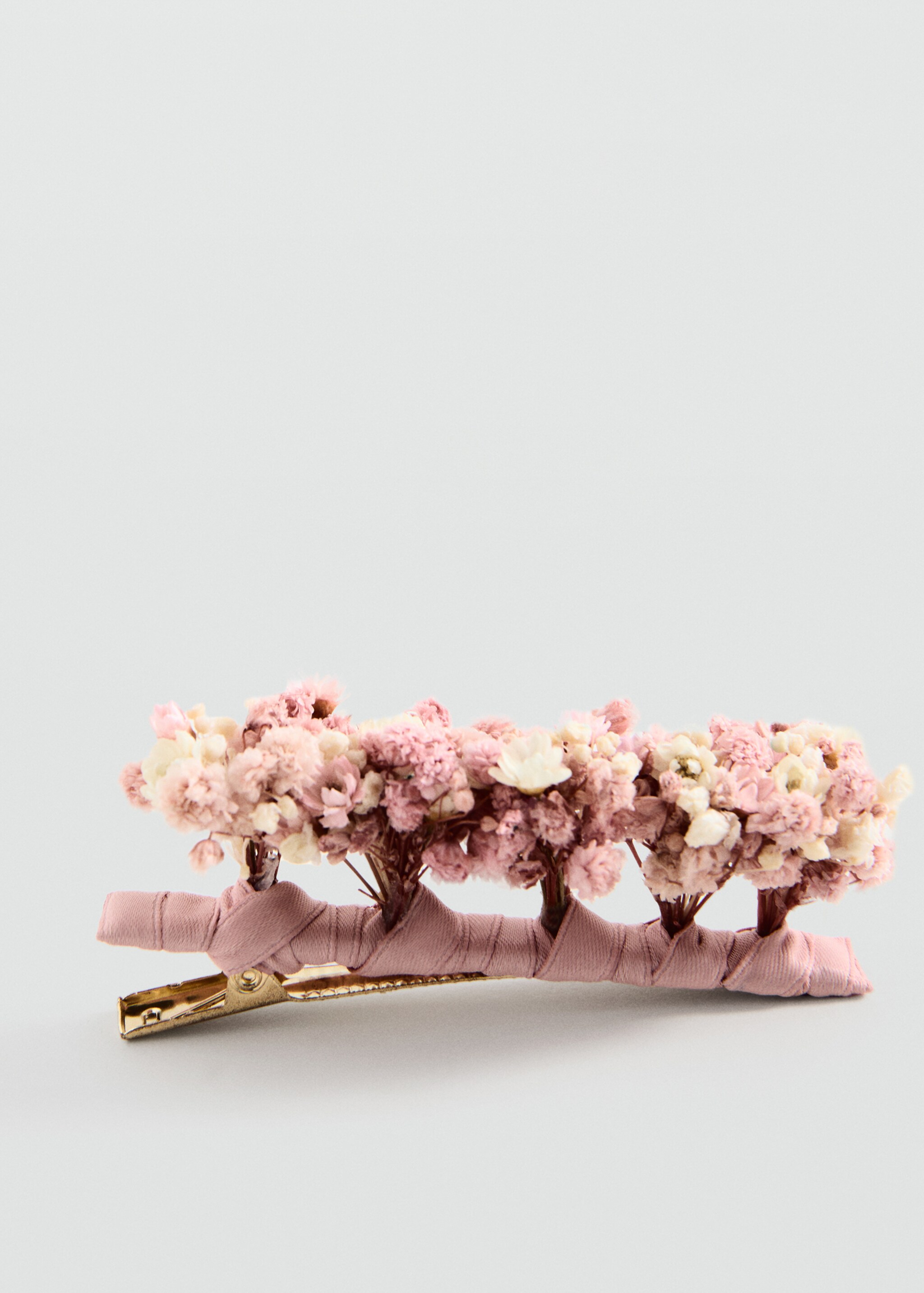 Barrette à cheveux fleurs - Détail de l'article 1, Rose pâle. Ref: 27033710-00.