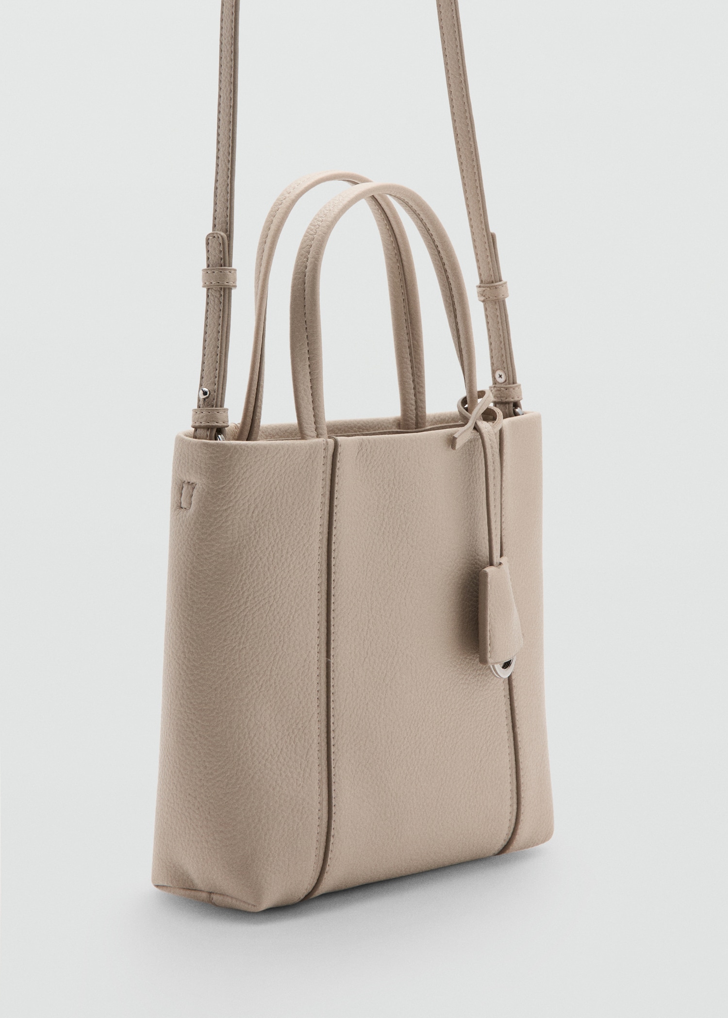 Mini rectangular handbag with handles - Medium plane