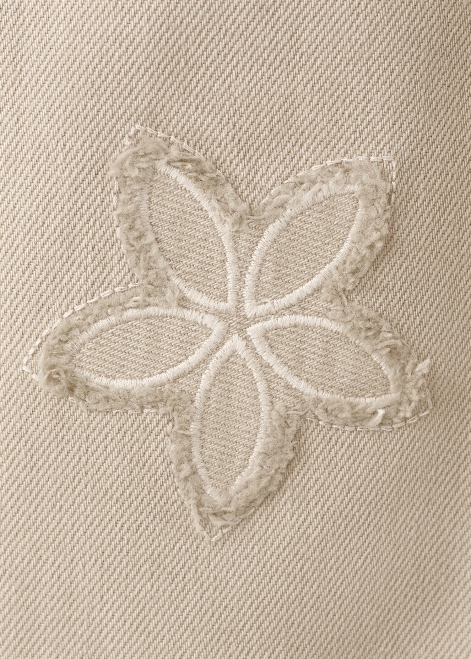 Flower-embroidered straight-fit jeans - Details of the article 0