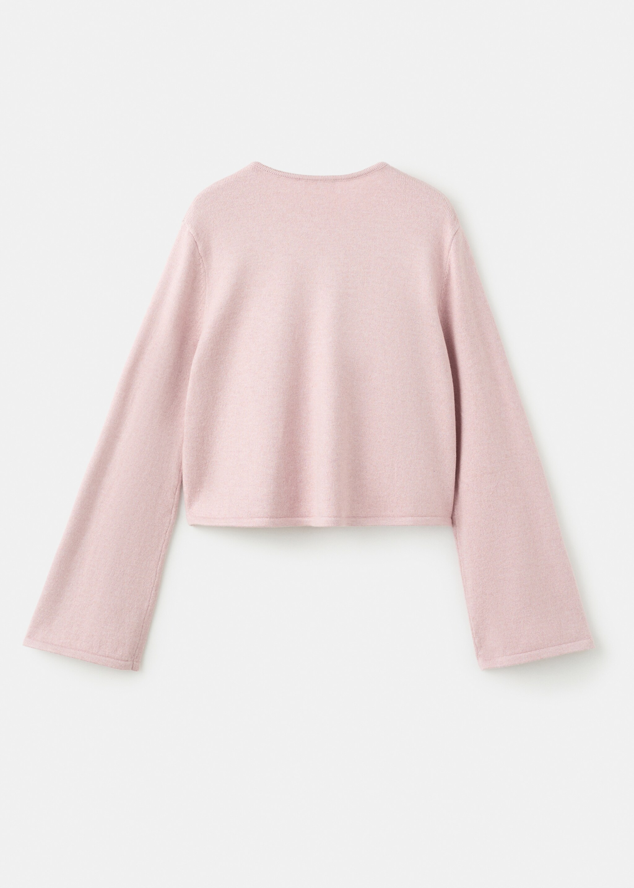 Càrdigan fi amb detalls calats - Revers de l'article, Rosa pal. Ref: 27033734-00.