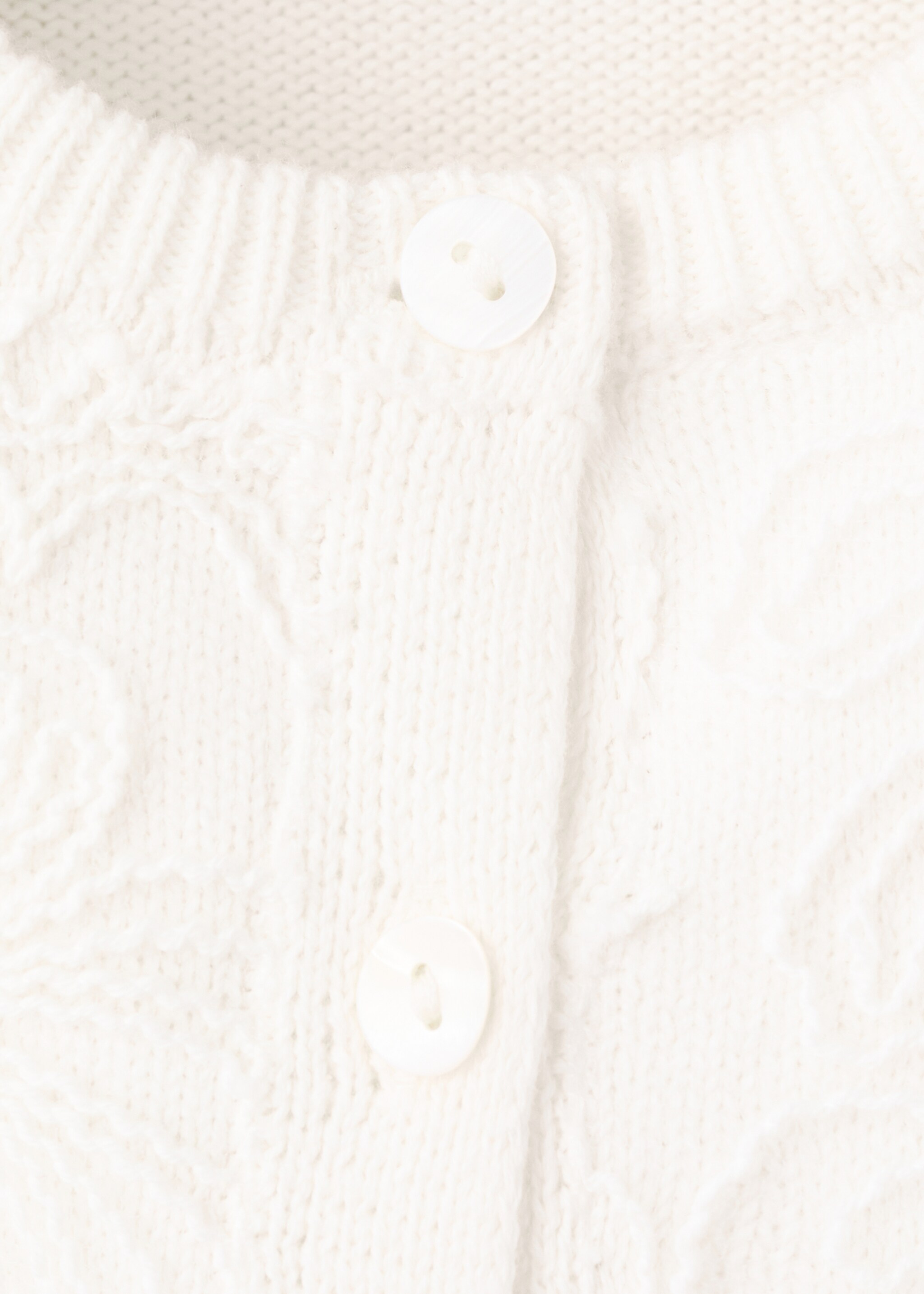 Embroidered knit cardigan - Details of the article 8, Off White. Ref: 27034043-00.