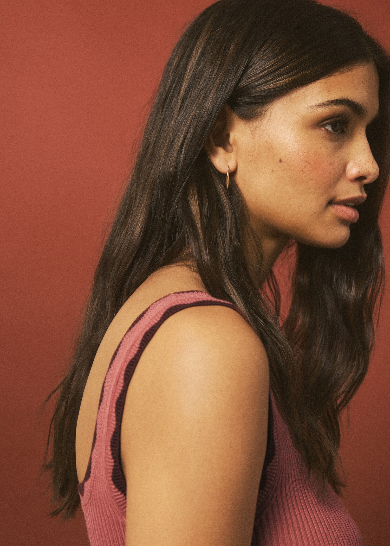 Fitted crop top - Medium plane