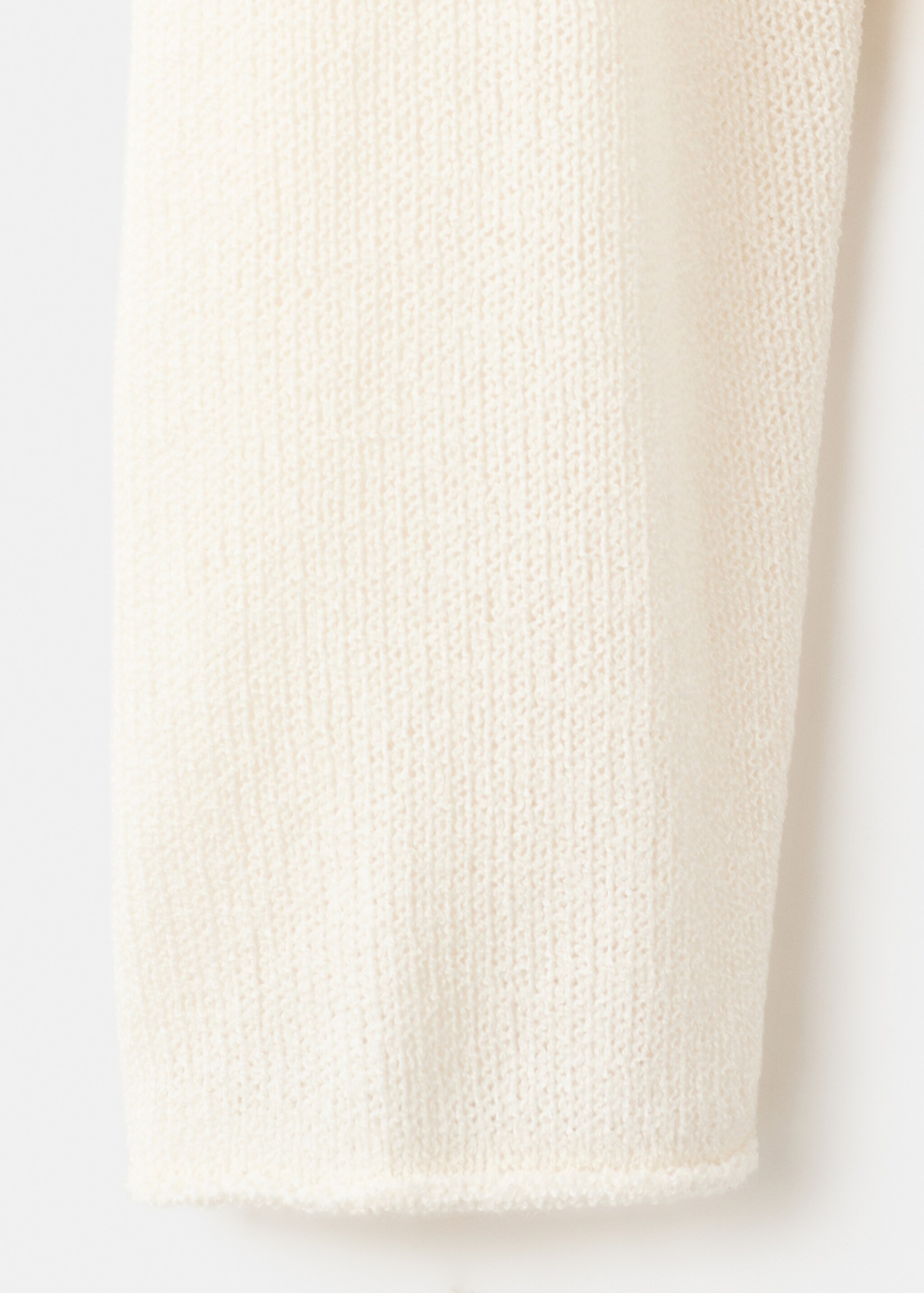 Fine-knit cardigan - Details of the article 0, Ecru. Ref: 27034049-00.