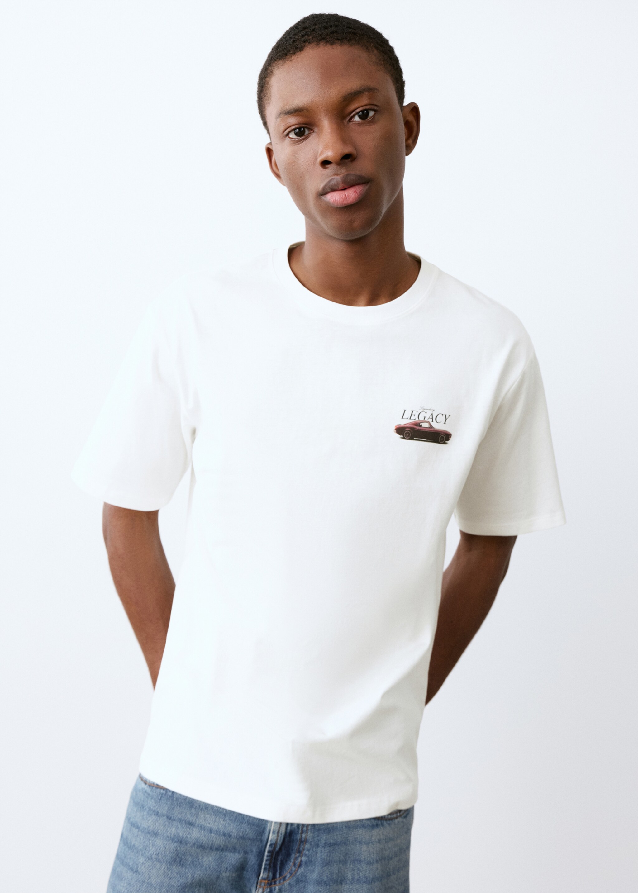 Short-sleeved printed t-shirt - Medium plane, Off White. Ref: 27034054-00.