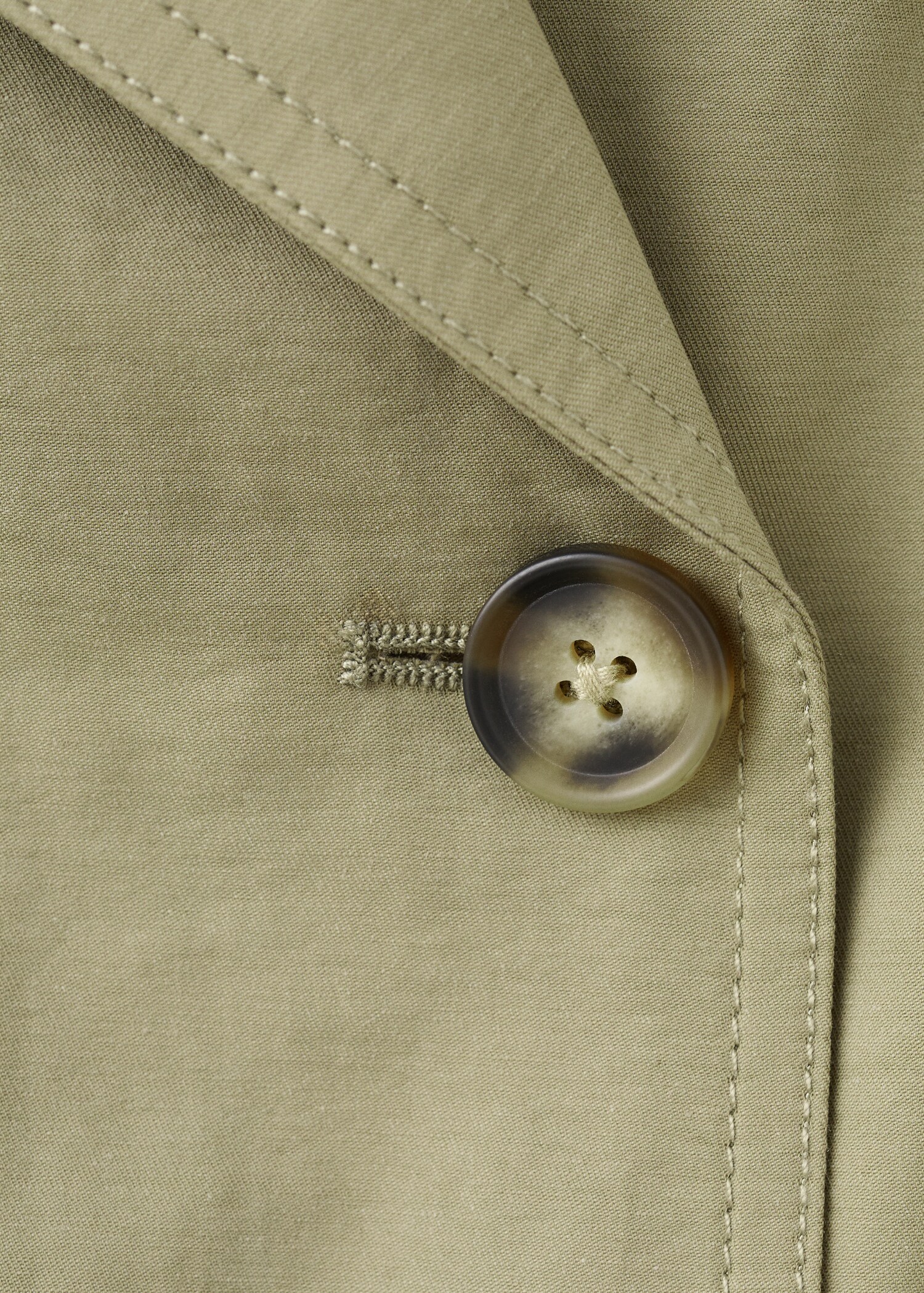 Cropped trench coat with lapels - Details of the article 0