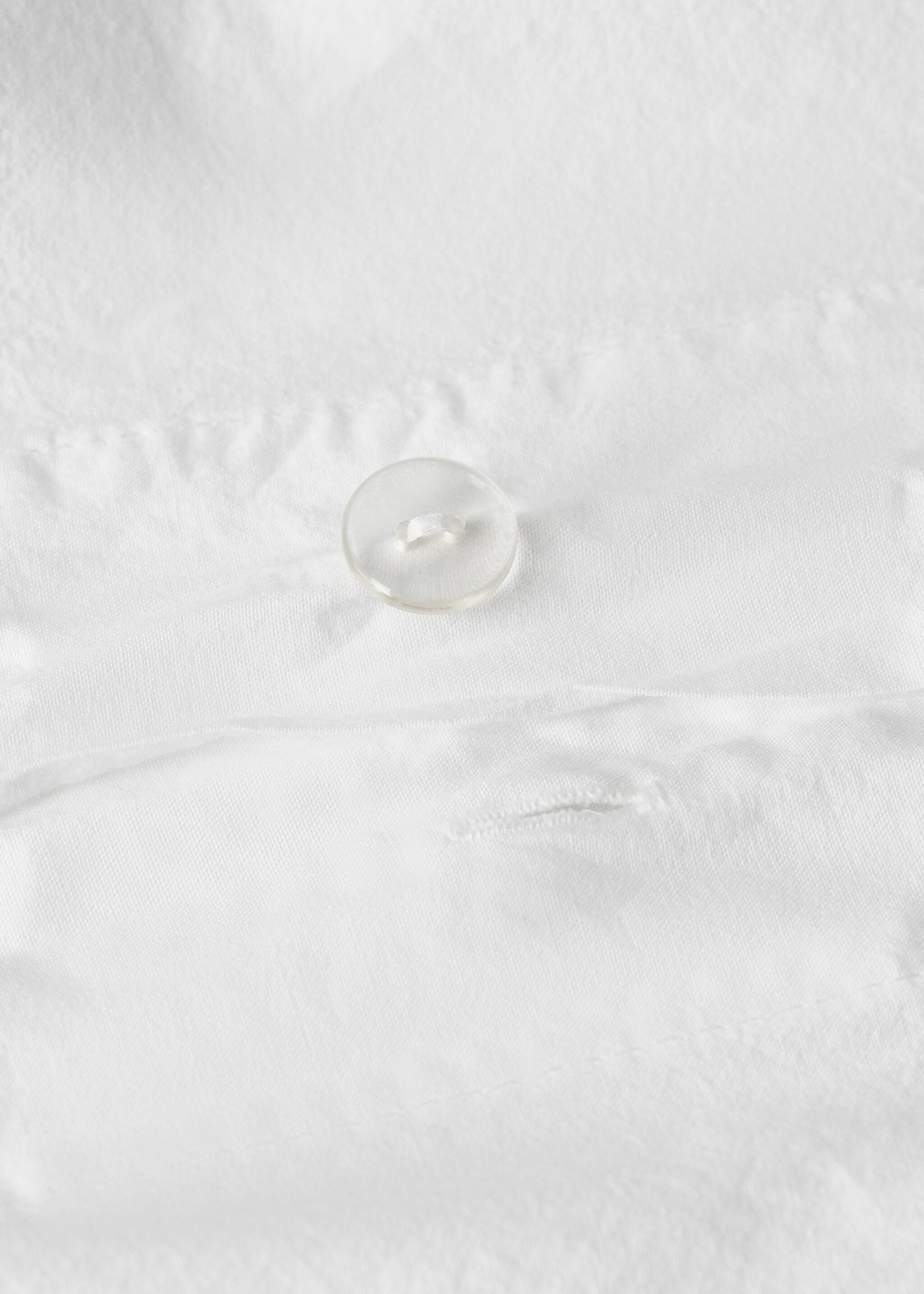 Funda nórdica cuna percal garment-washed - Detalle del artículo 2, Blanco. Ref: 27034066-00.