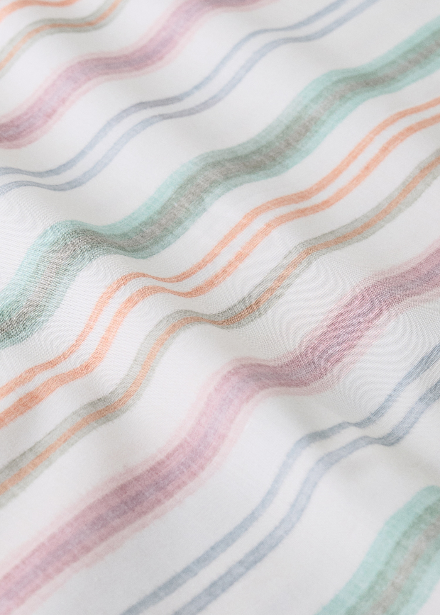 Cotton striped duvet cover for cot - Details of the article 1
