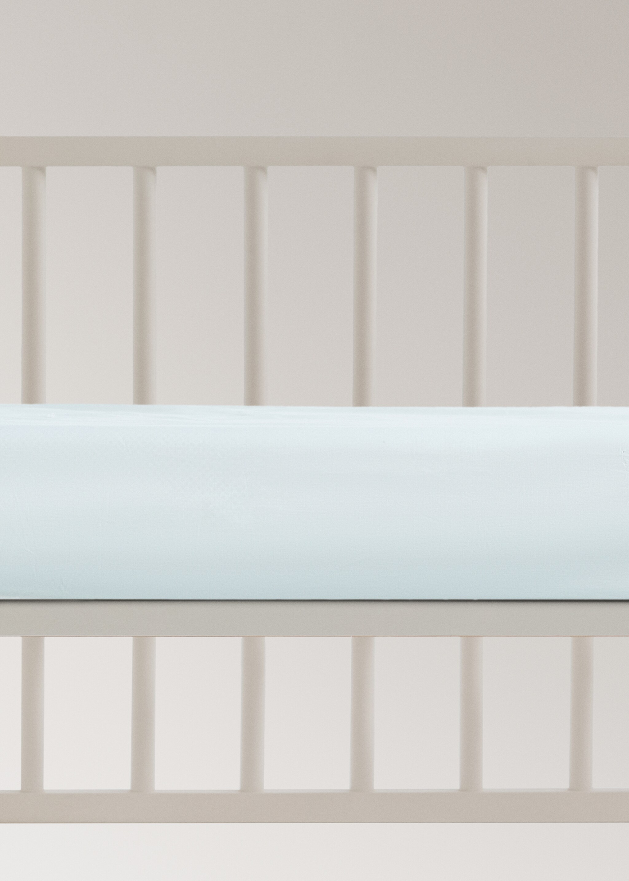 Spannbettlaken für Kinderbett aus Baumwollperkal - Artikel ohne Model, Wassergrün. Ref: 27034069-00.