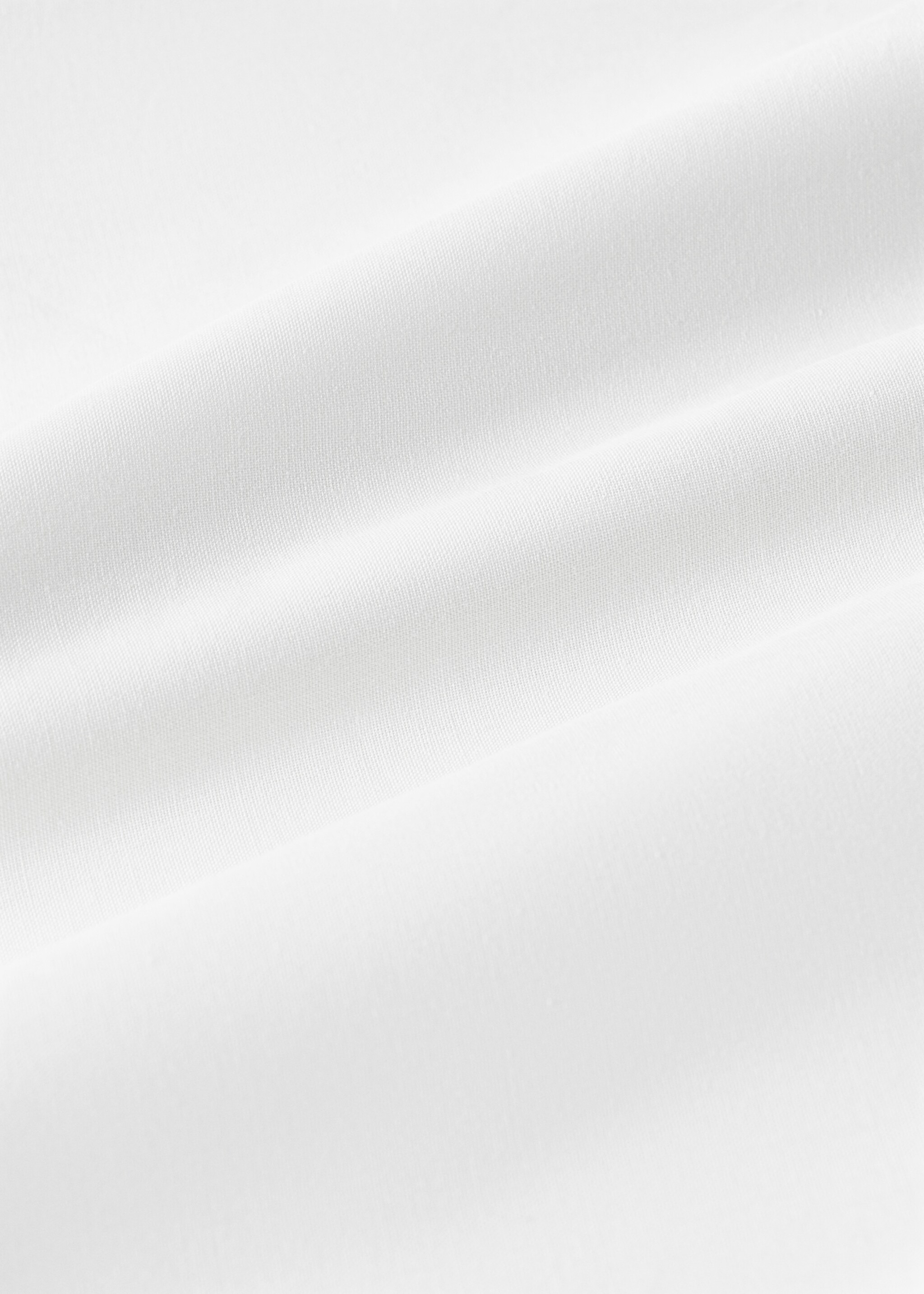 Cot bed fitted sheet in percale cotton - Details of the article 2, Sky Blue. Ref: 27034069-00.