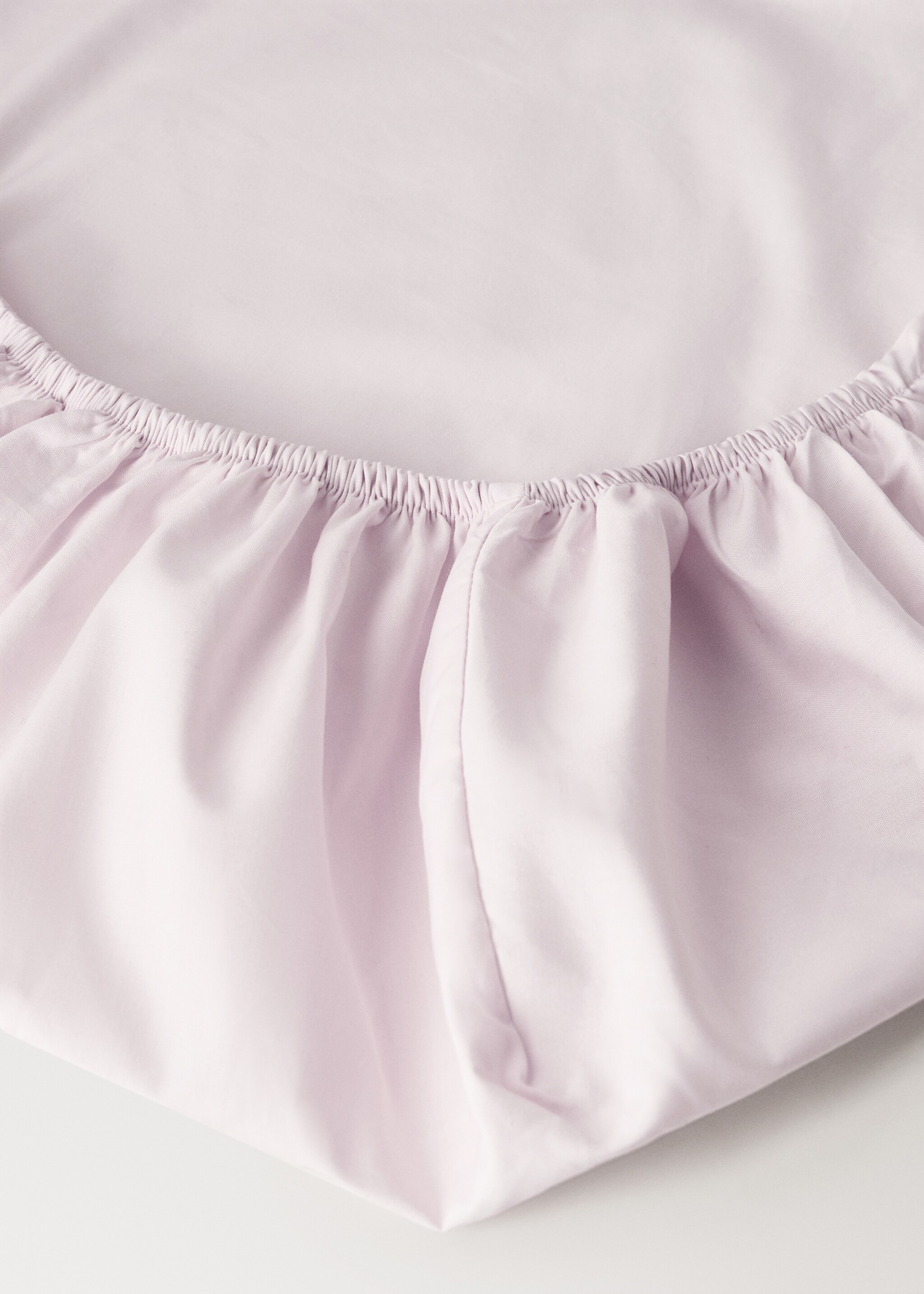 Spannbettlaken für Kinderbett aus Baumwollperkal - Detail des Artikels 2, Helllila/Pastelllila. Ref: 27034069-00.